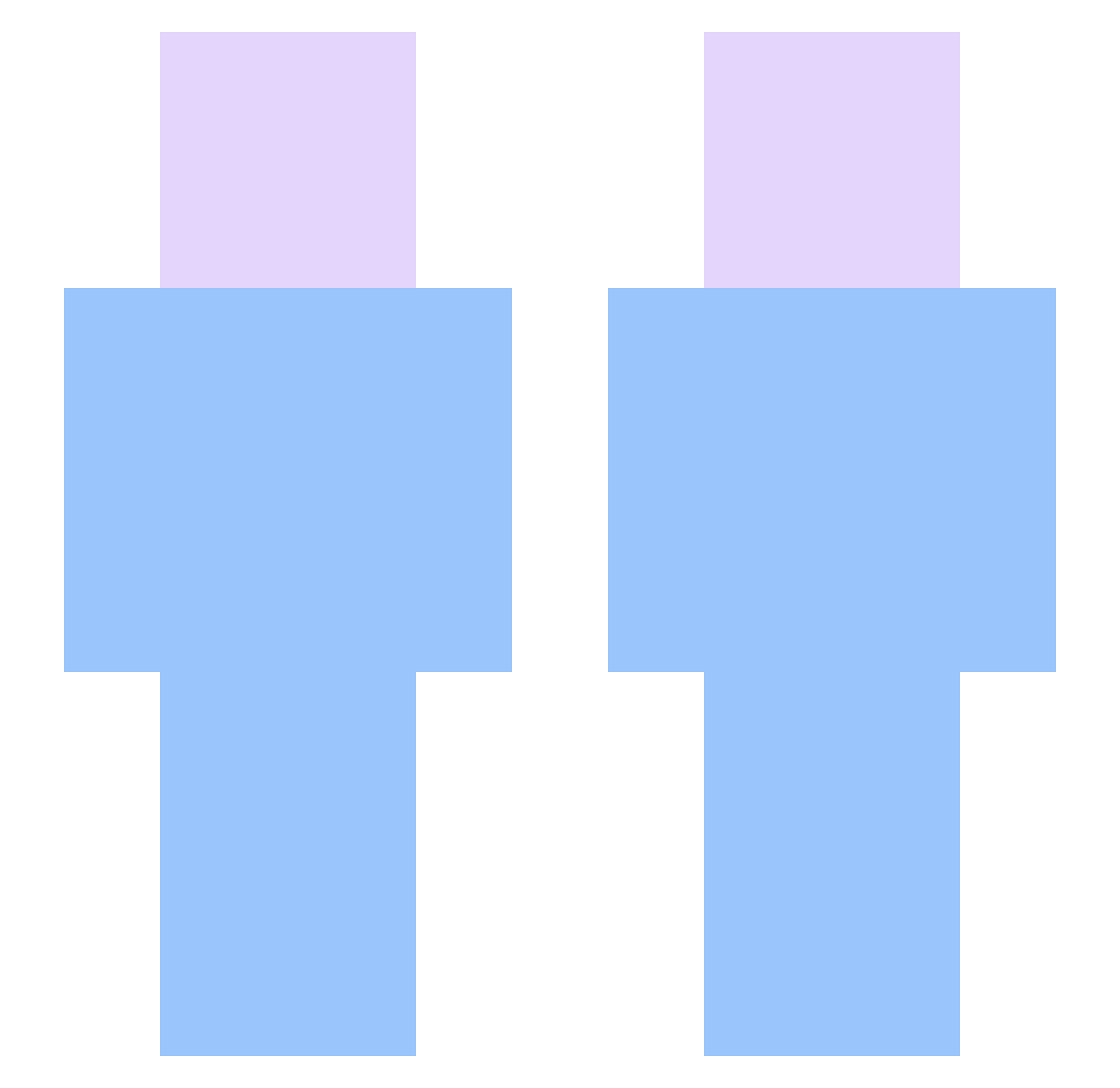 ApinaMiio Minecraft skin, front and back view