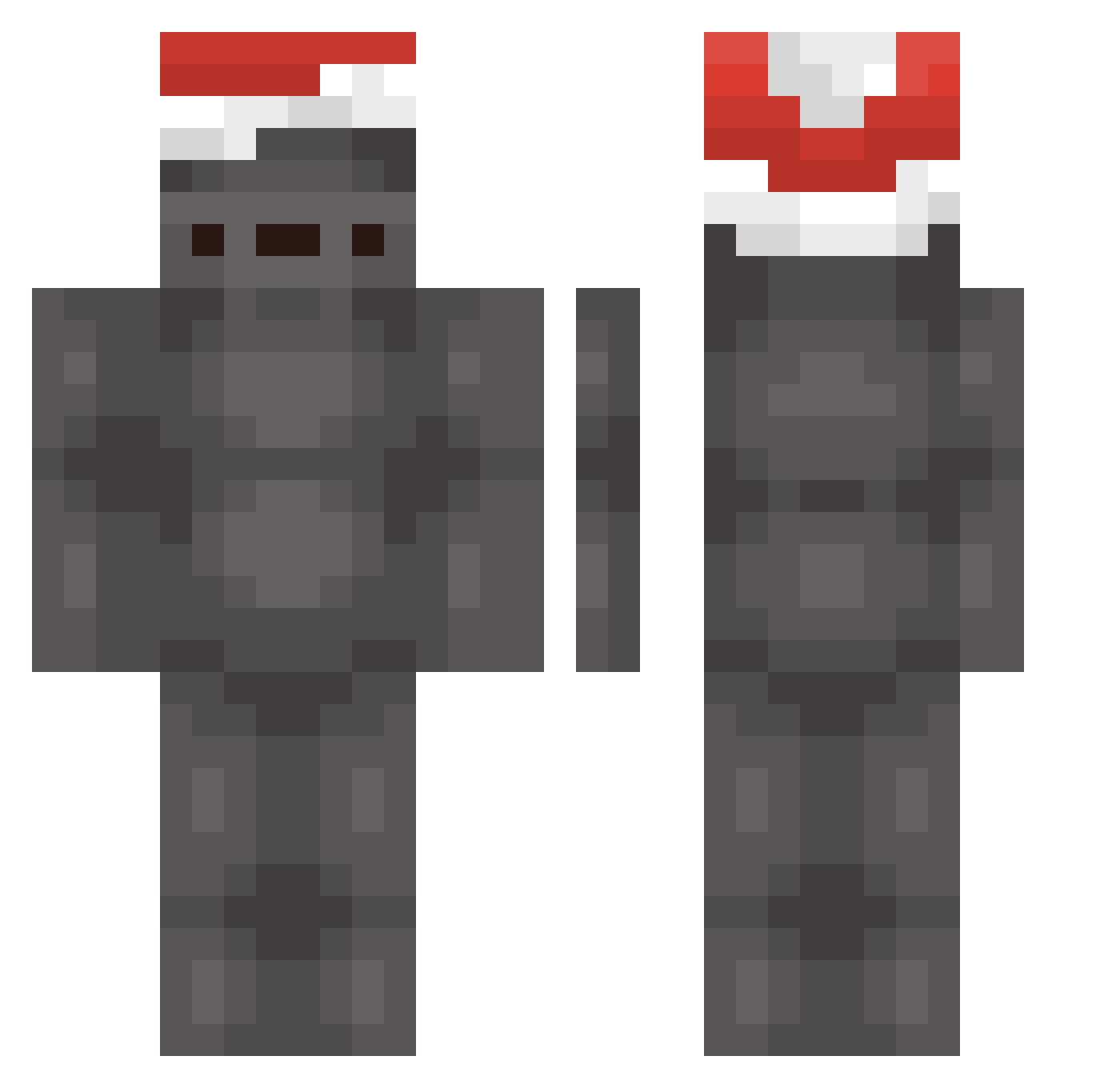 ConsoleBot69 Minecraft skin, front and back view