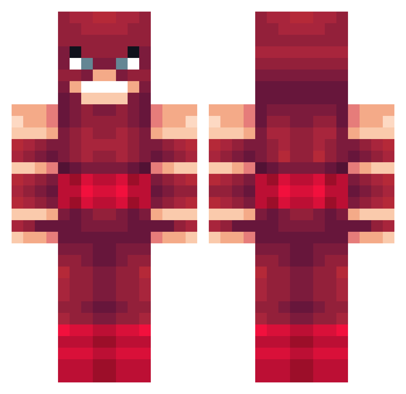 MercifulBlake Minecraft skin, front and back view