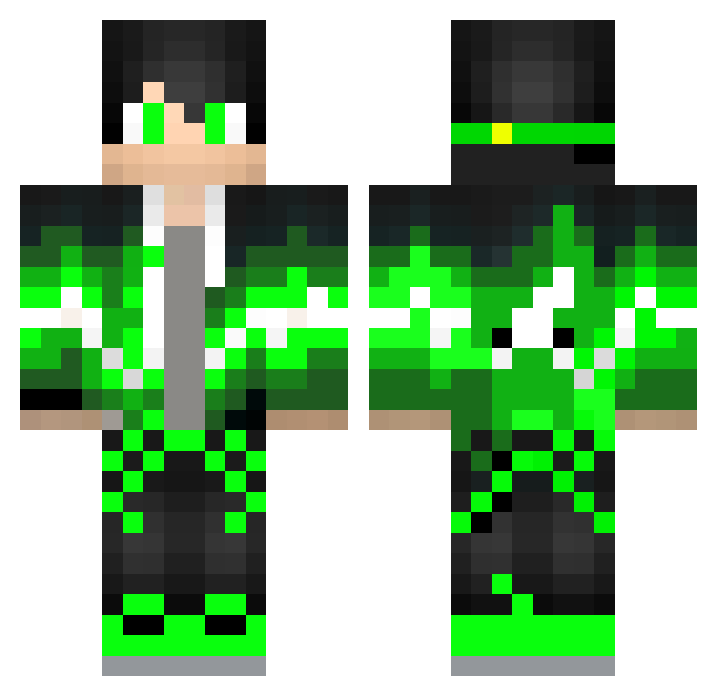 DuckyBro2017 Minecraft skin, front and back view