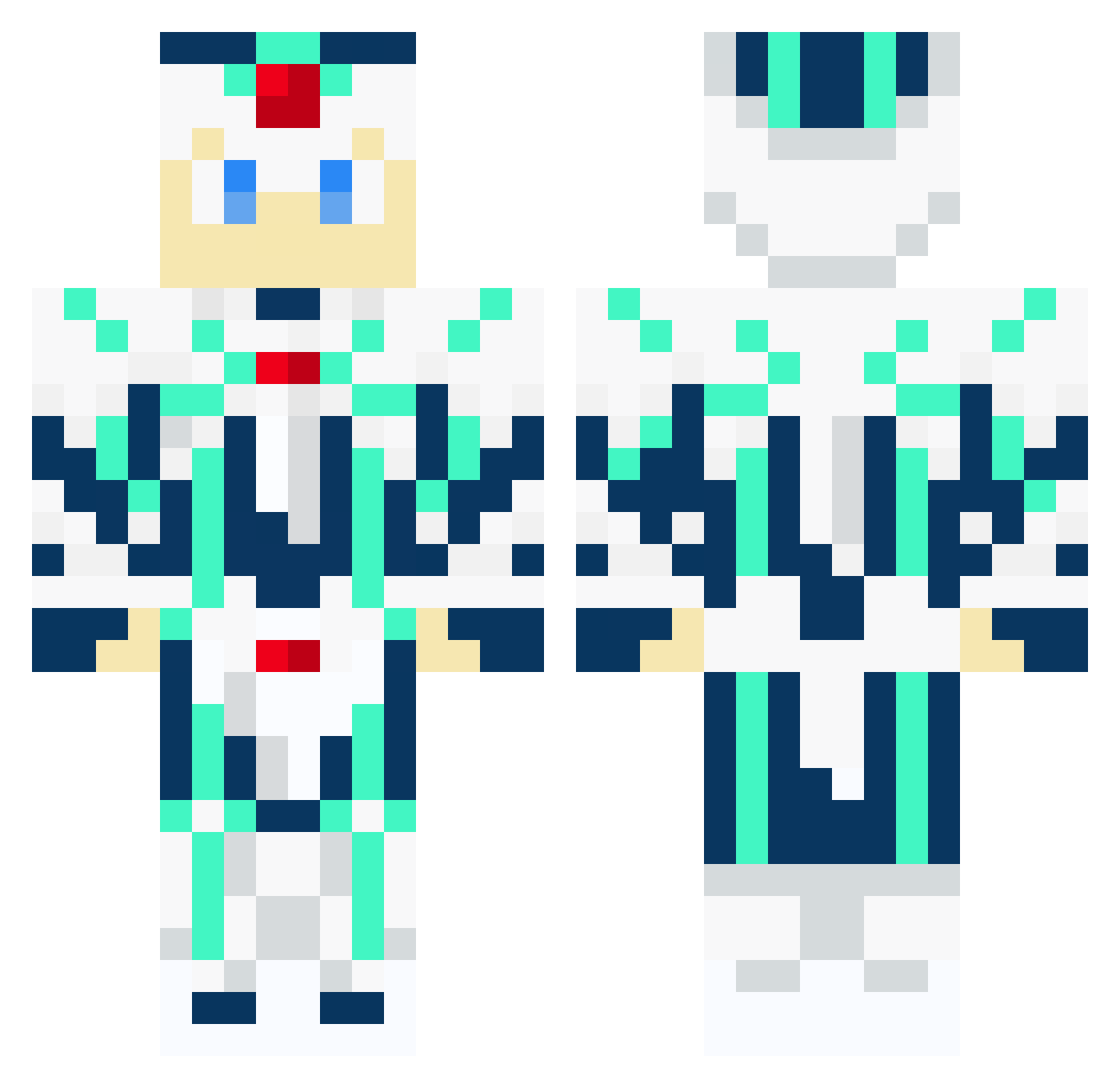 Vangoreon Minecraft skin, front and back view