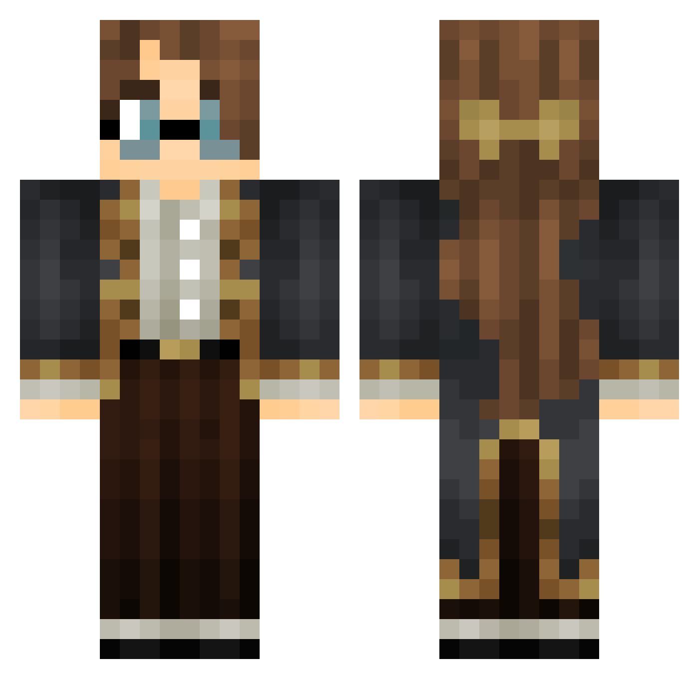 chakdes Minecraft skin, front and back view