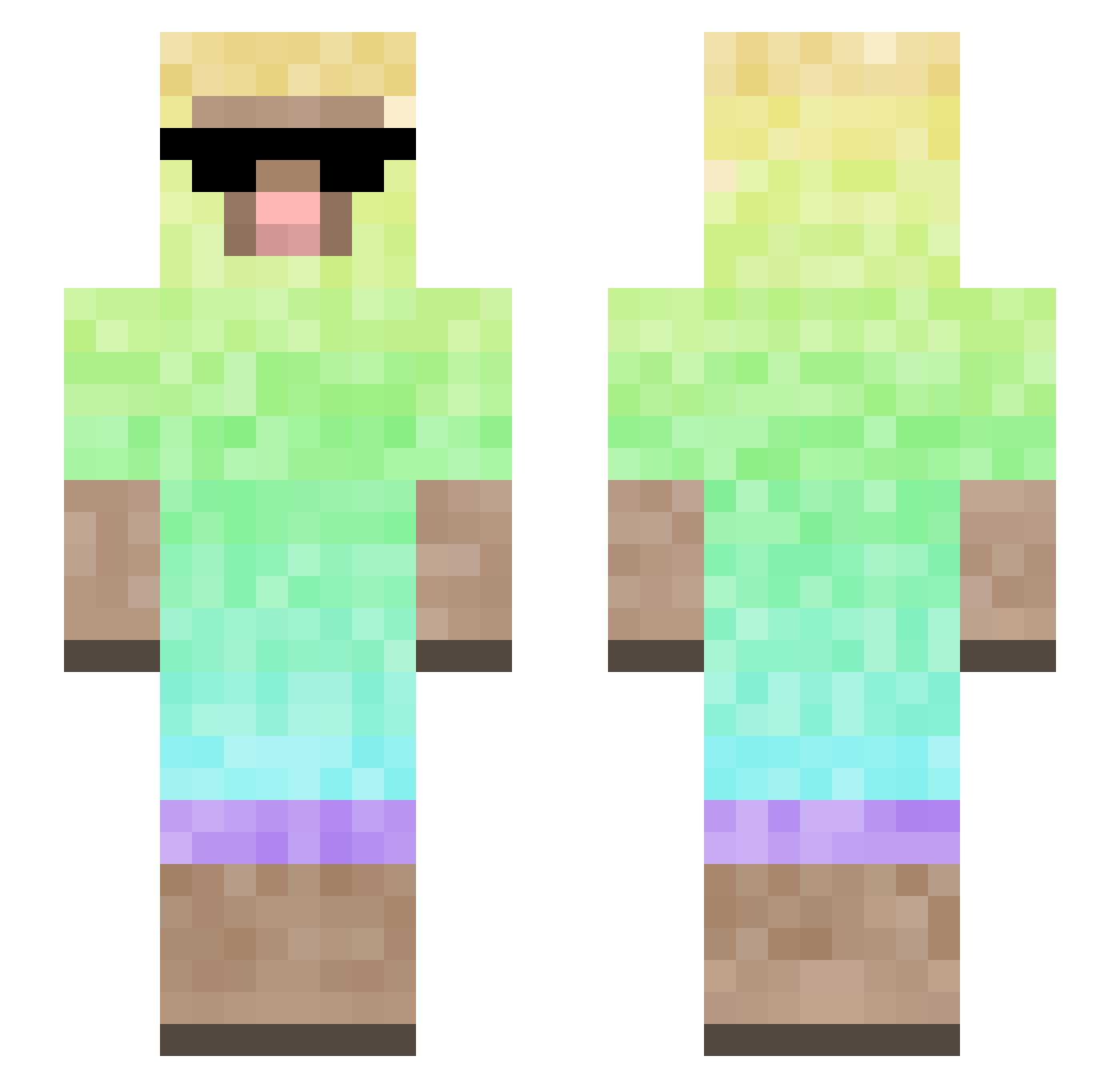 balvinsBOT2 Minecraft skin, front and back view