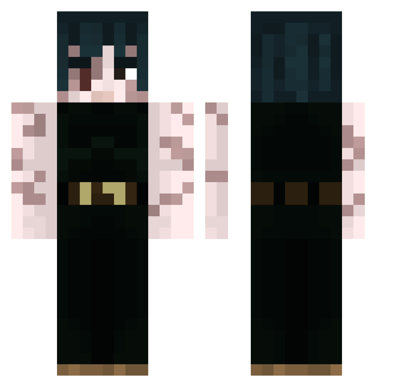 AfterlifeJosh Minecraft skin, front and back view