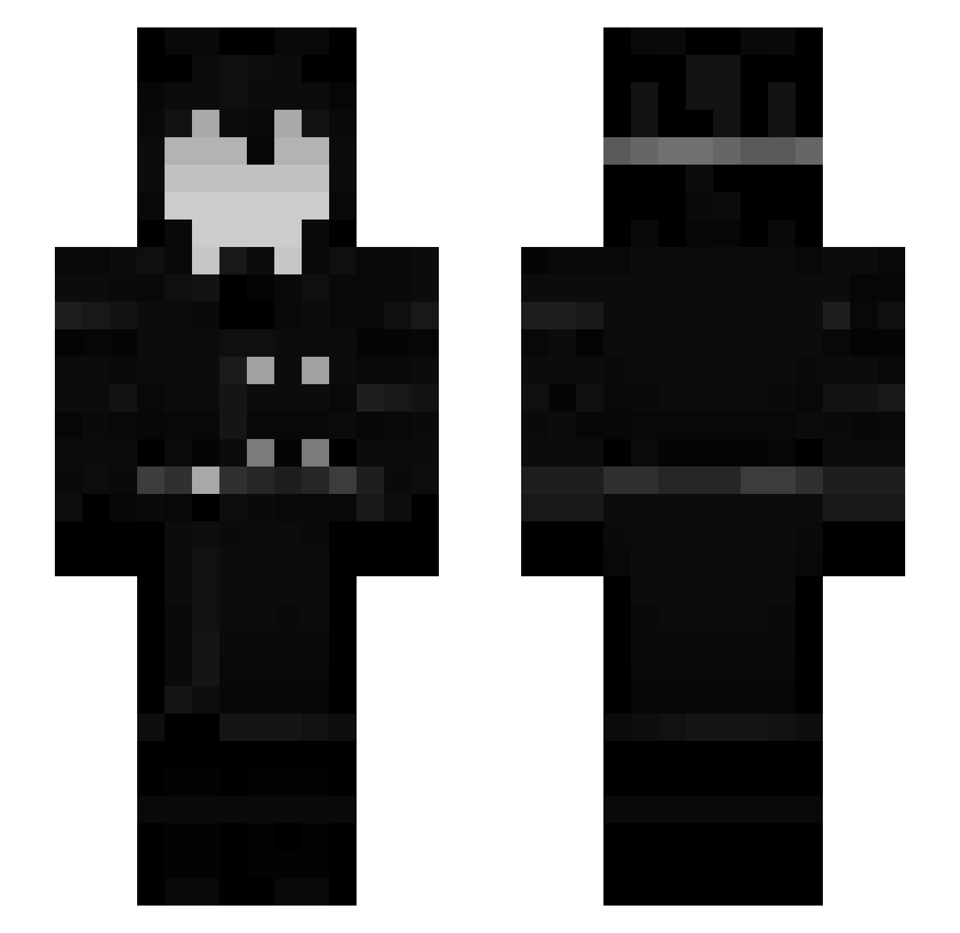 Revolutionls Minecraft skin, front and back view