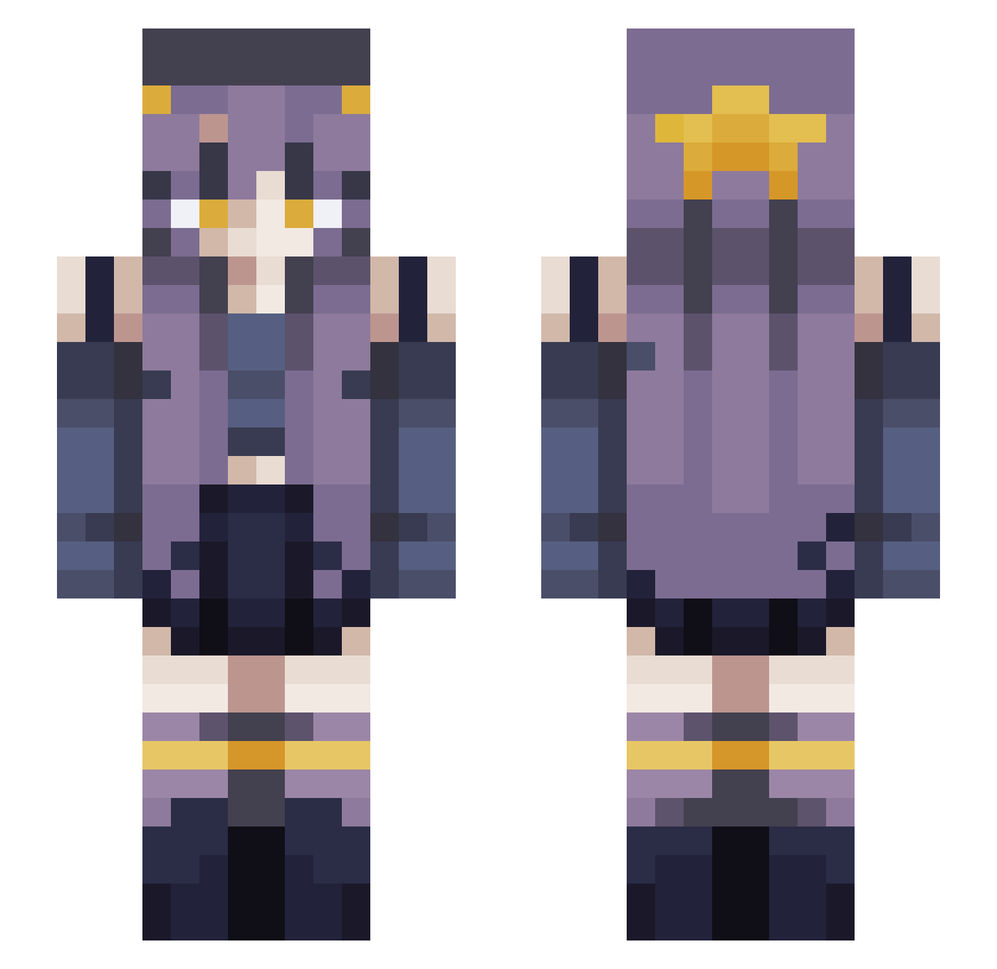 archer295 Minecraft skin, front and back view
