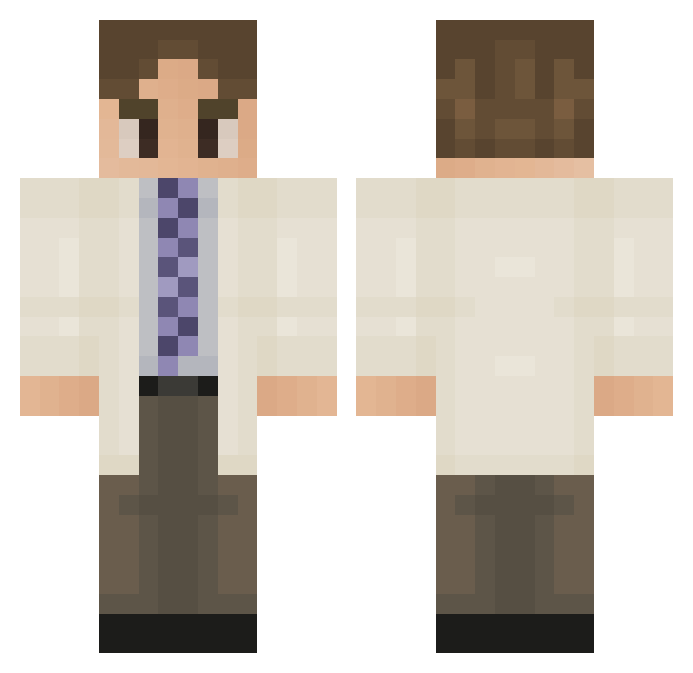 The_BlueBlob Minecraft skin, front and back view