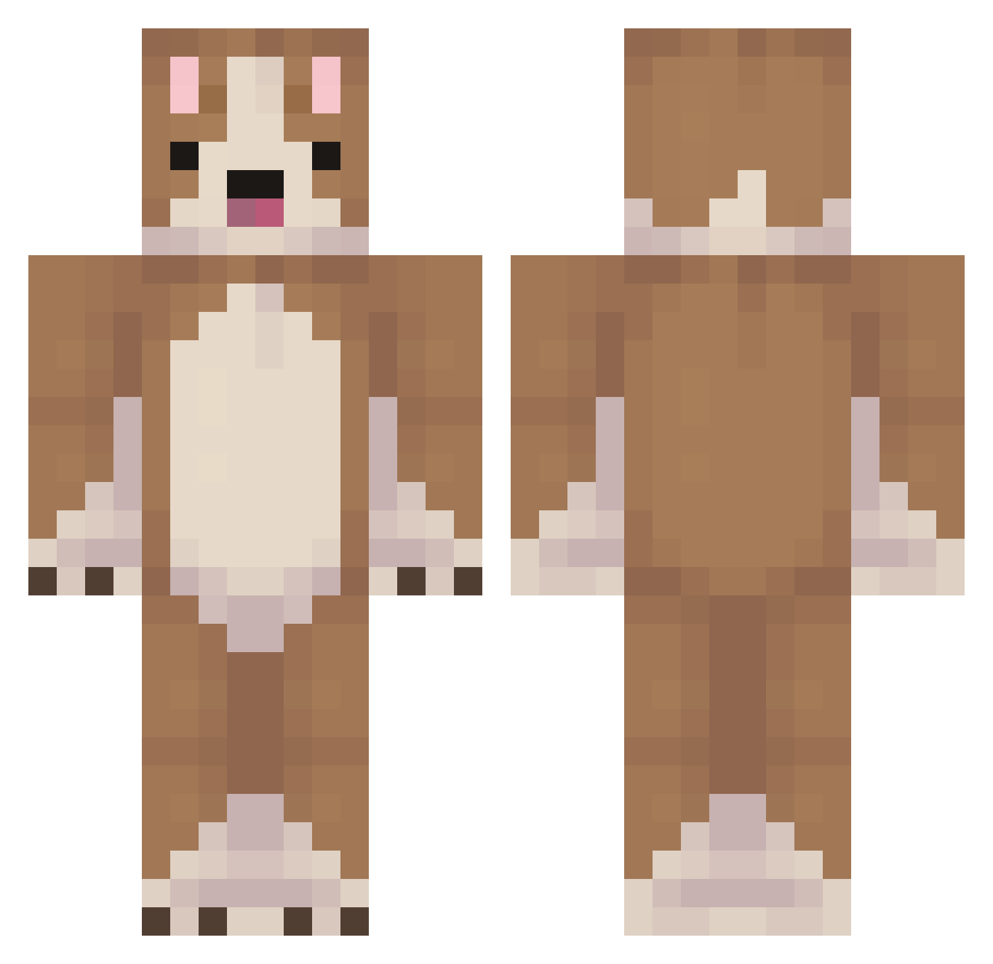 MercWithDaMouth Minecraft skin, front and back view