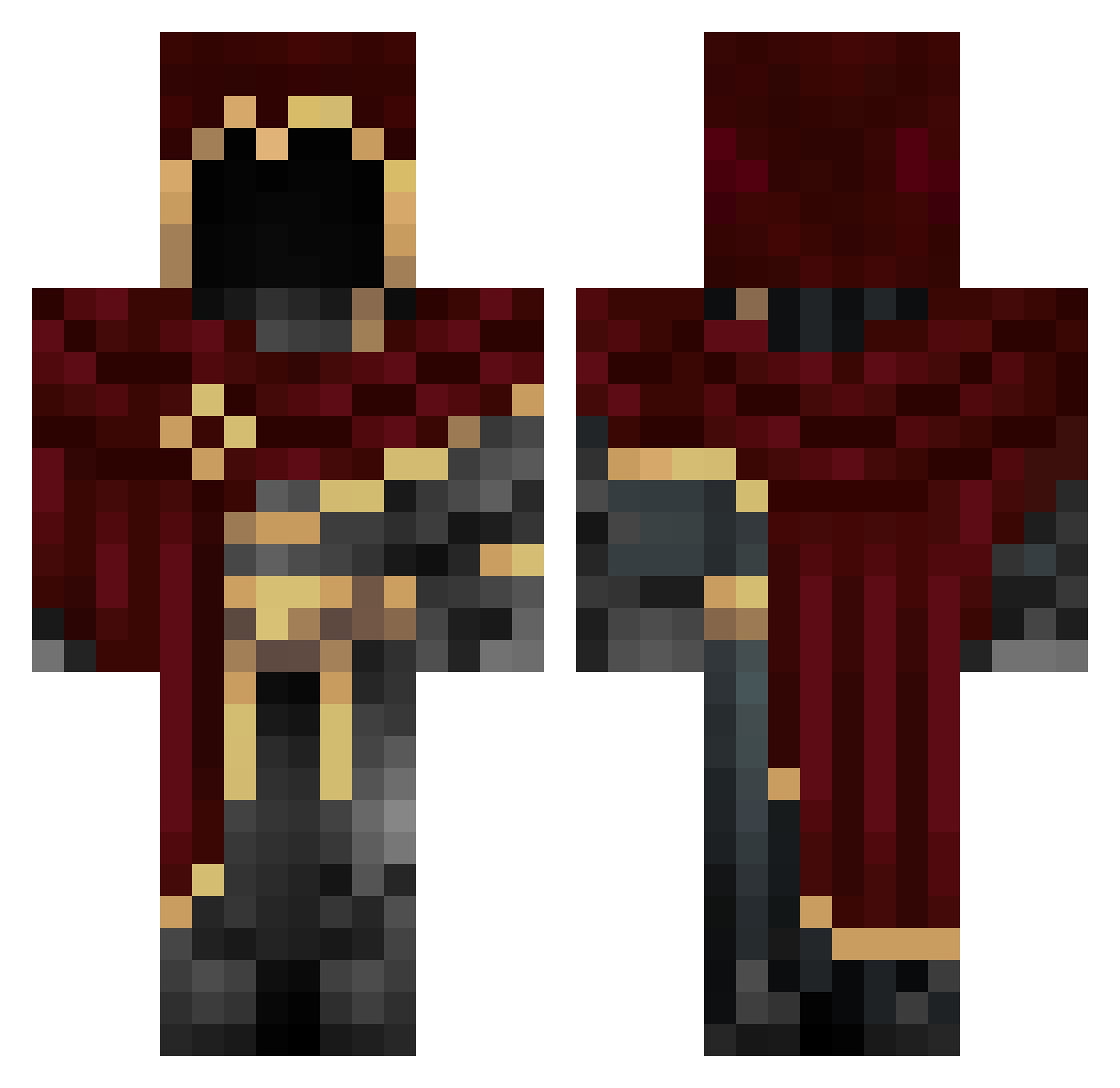 Str_m Minecraft skin, front and back view
