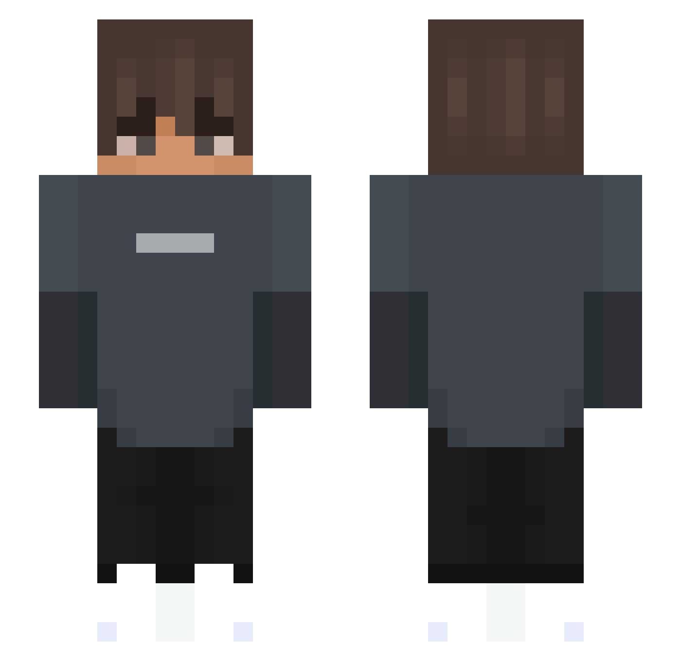 Twel1ve Minecraft skin, front and back view
