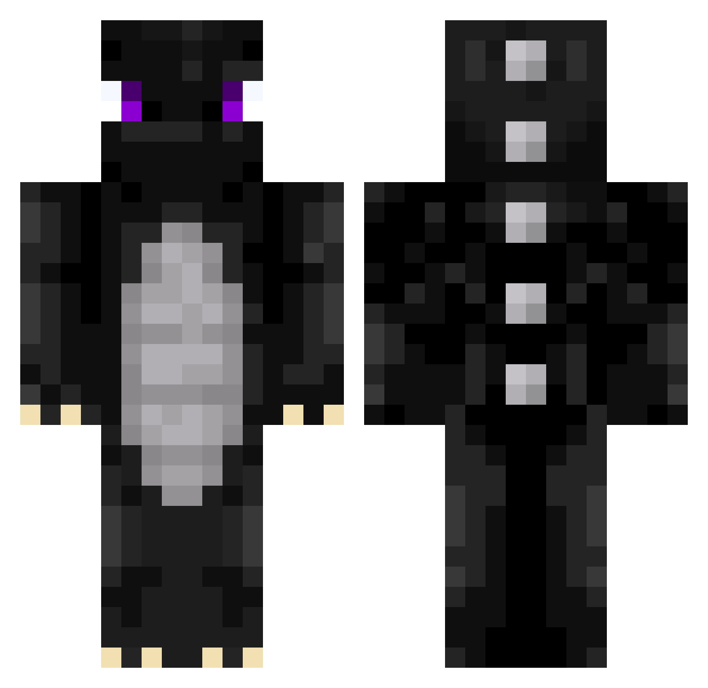 OmerBareket Minecraft skin, front and back view