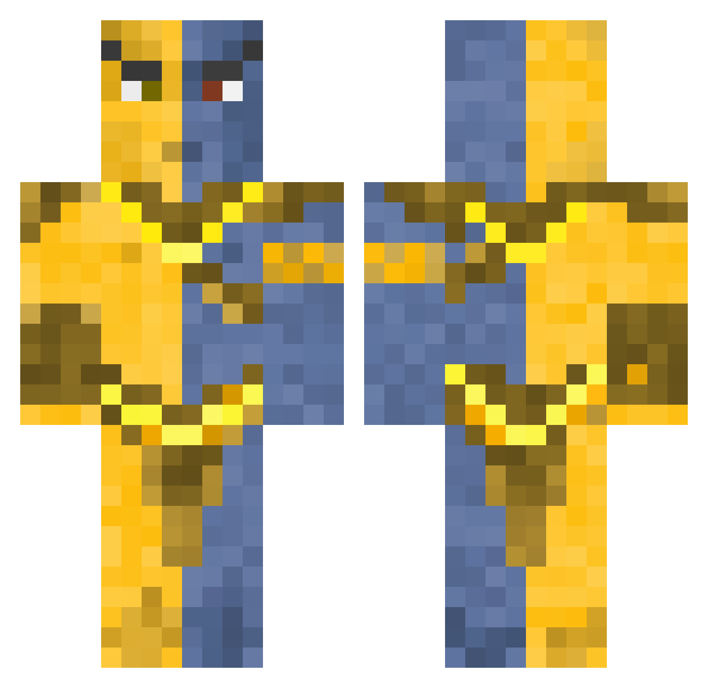 T_Wex_ Minecraft skin, front and back view