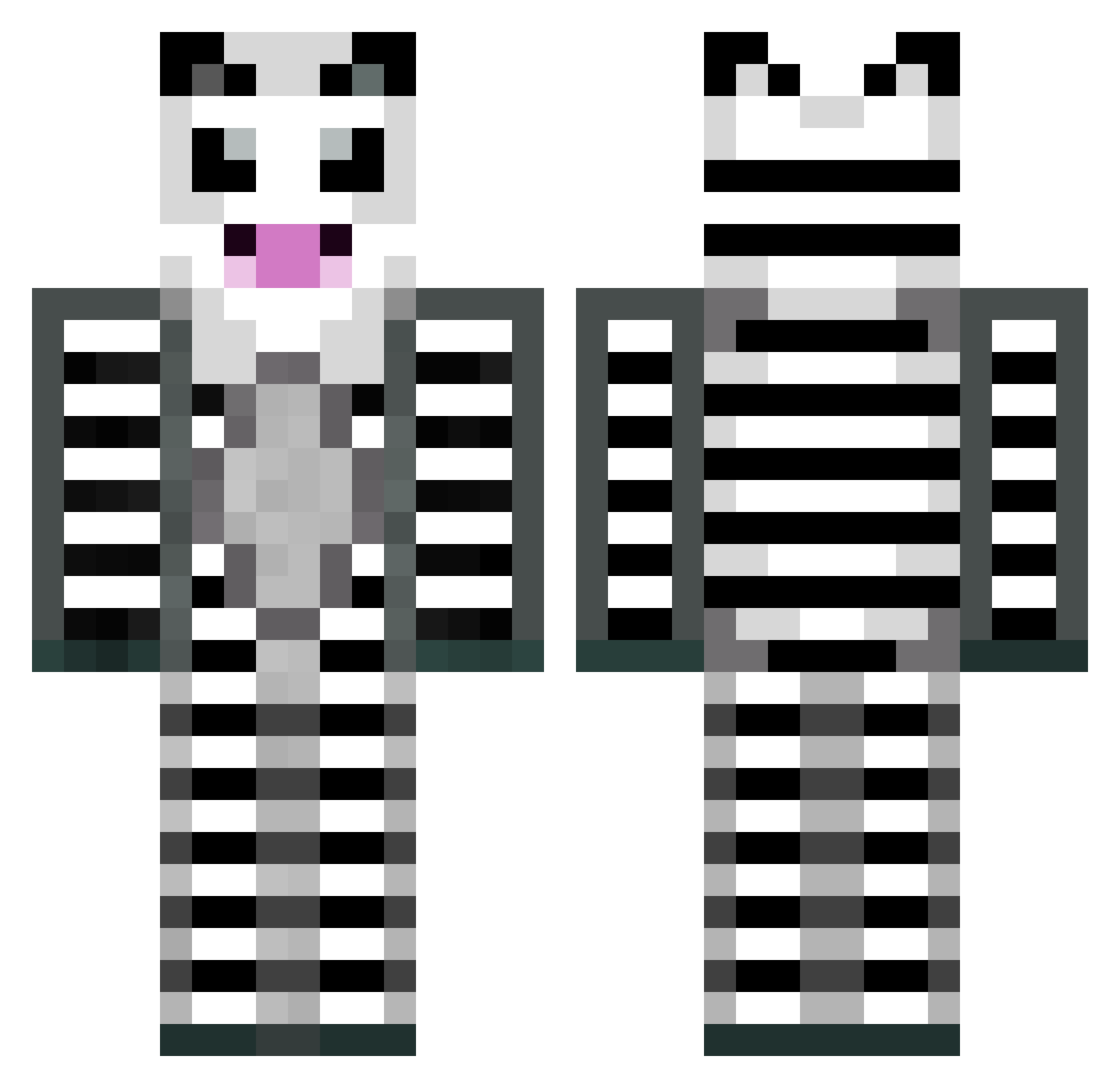 Akfoz Minecraft skin, front and back view