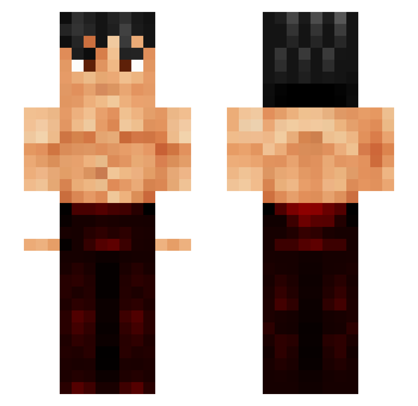 SETH45 Minecraft skin, front and back view