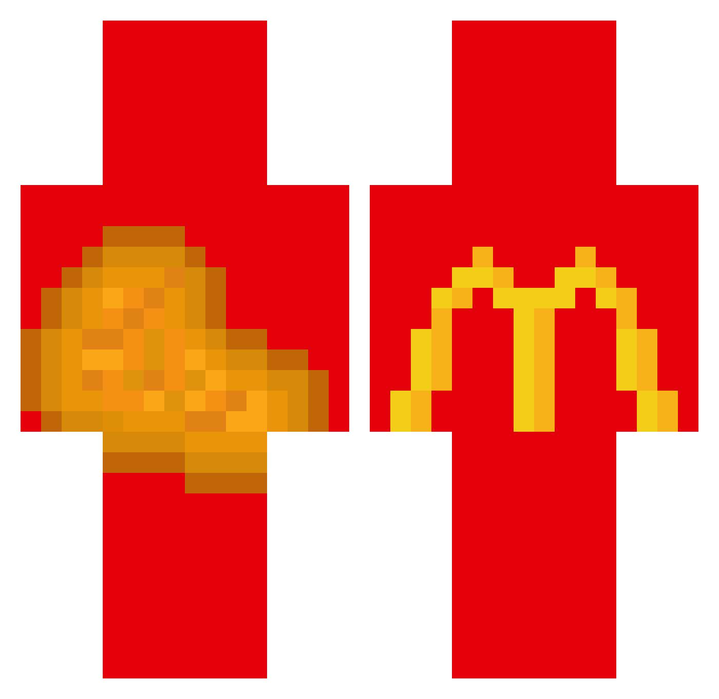 Ninjox Minecraft skin, front and back view