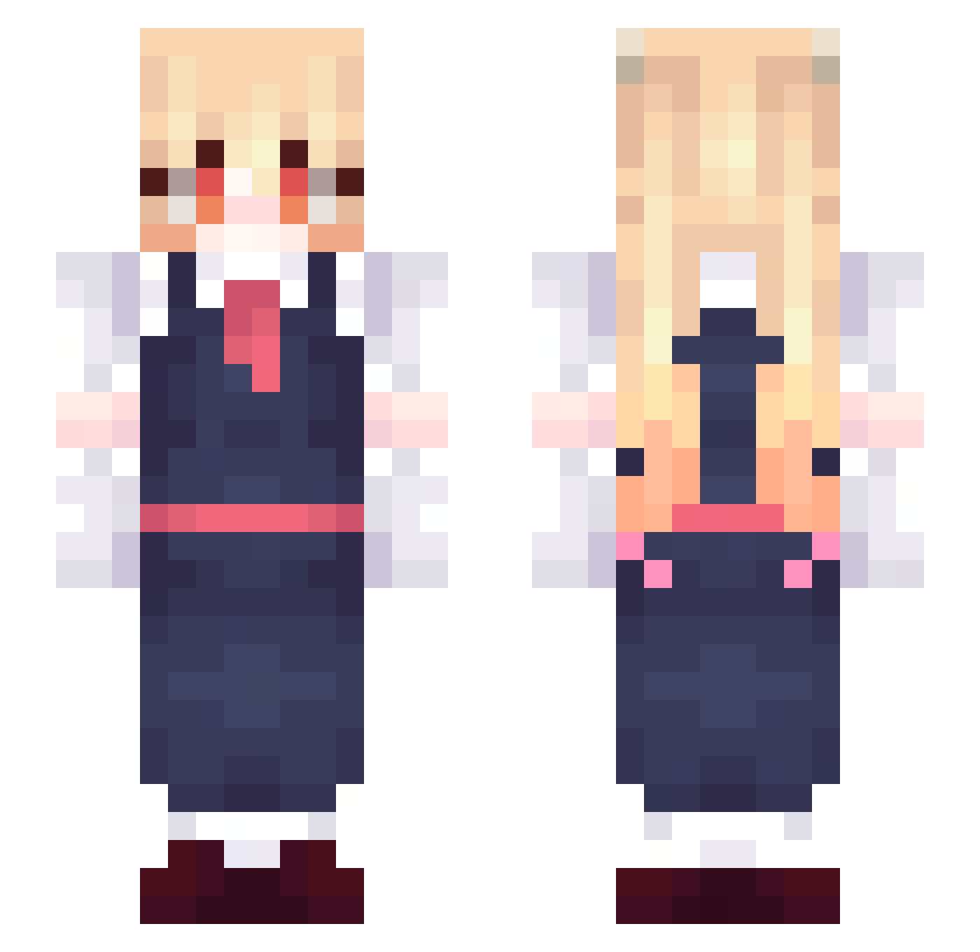 bababoy522 Minecraft skin, front and back view