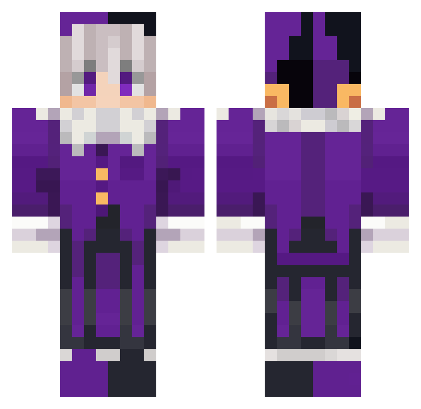 em140 Minecraft skin, front and back view