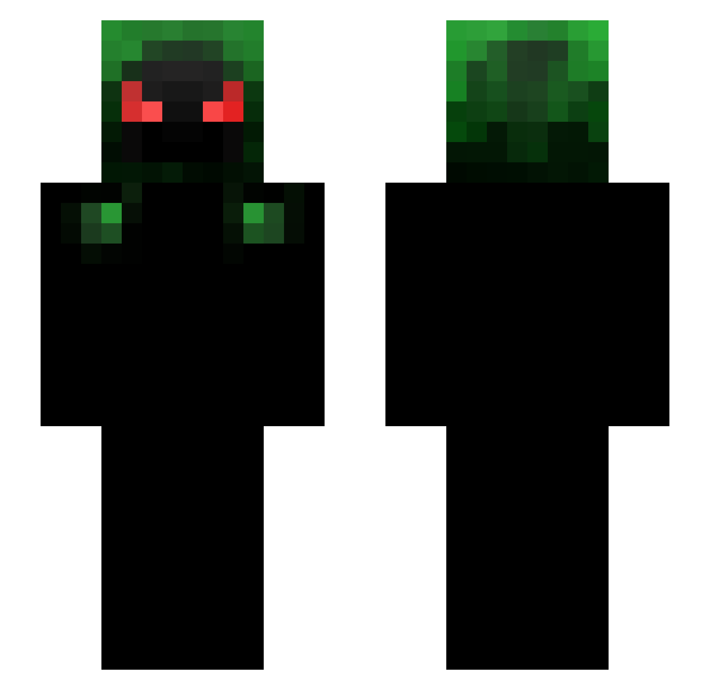 kivsane Minecraft skin, front and back view