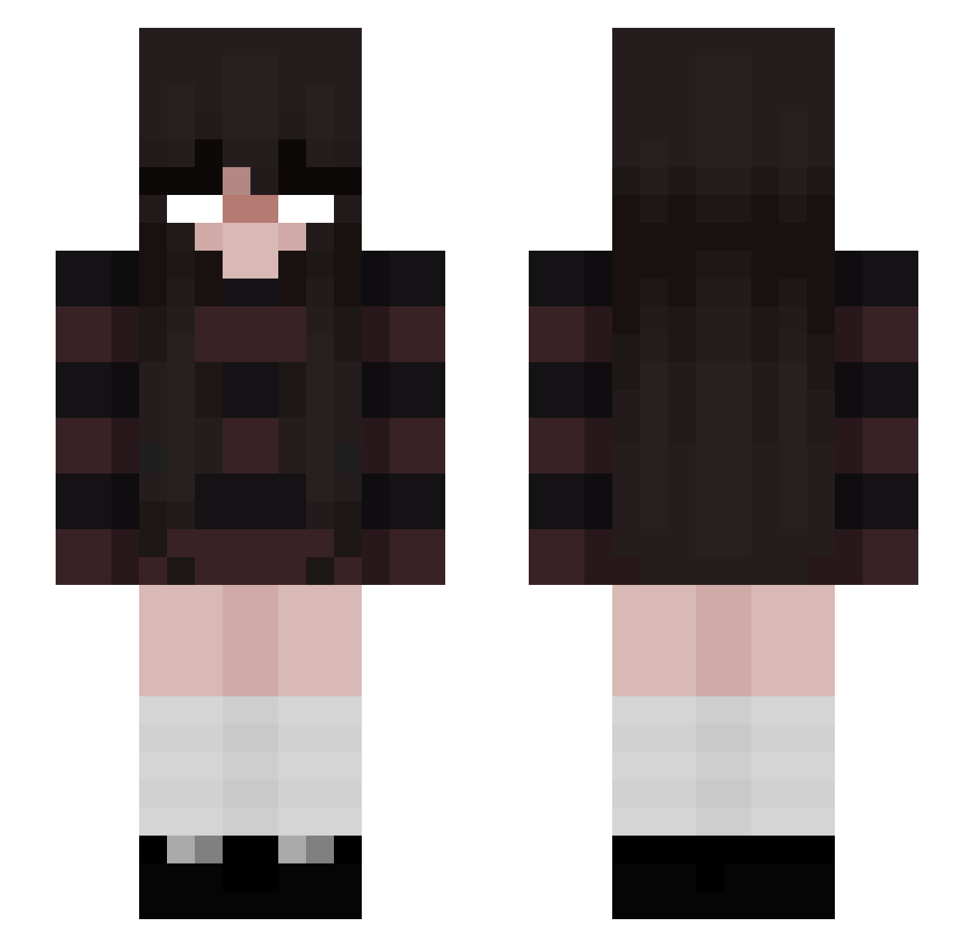 pperla Minecraft skin, front and back view