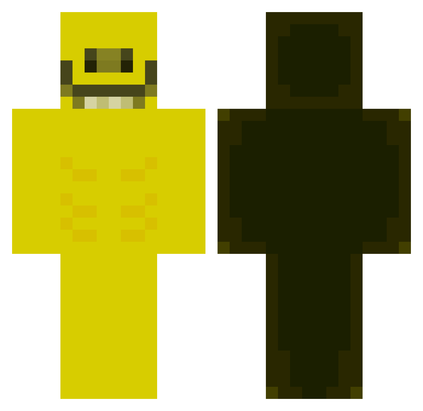 legible1233 Minecraft skin, front and back view