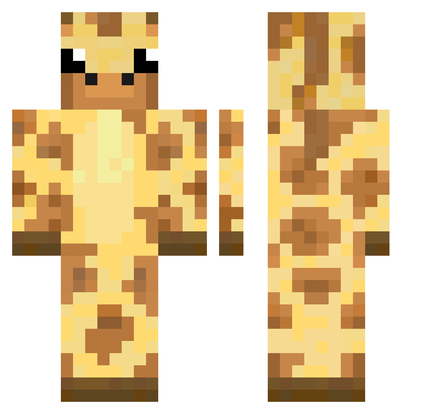 TarasC Minecraft skin, front and back view