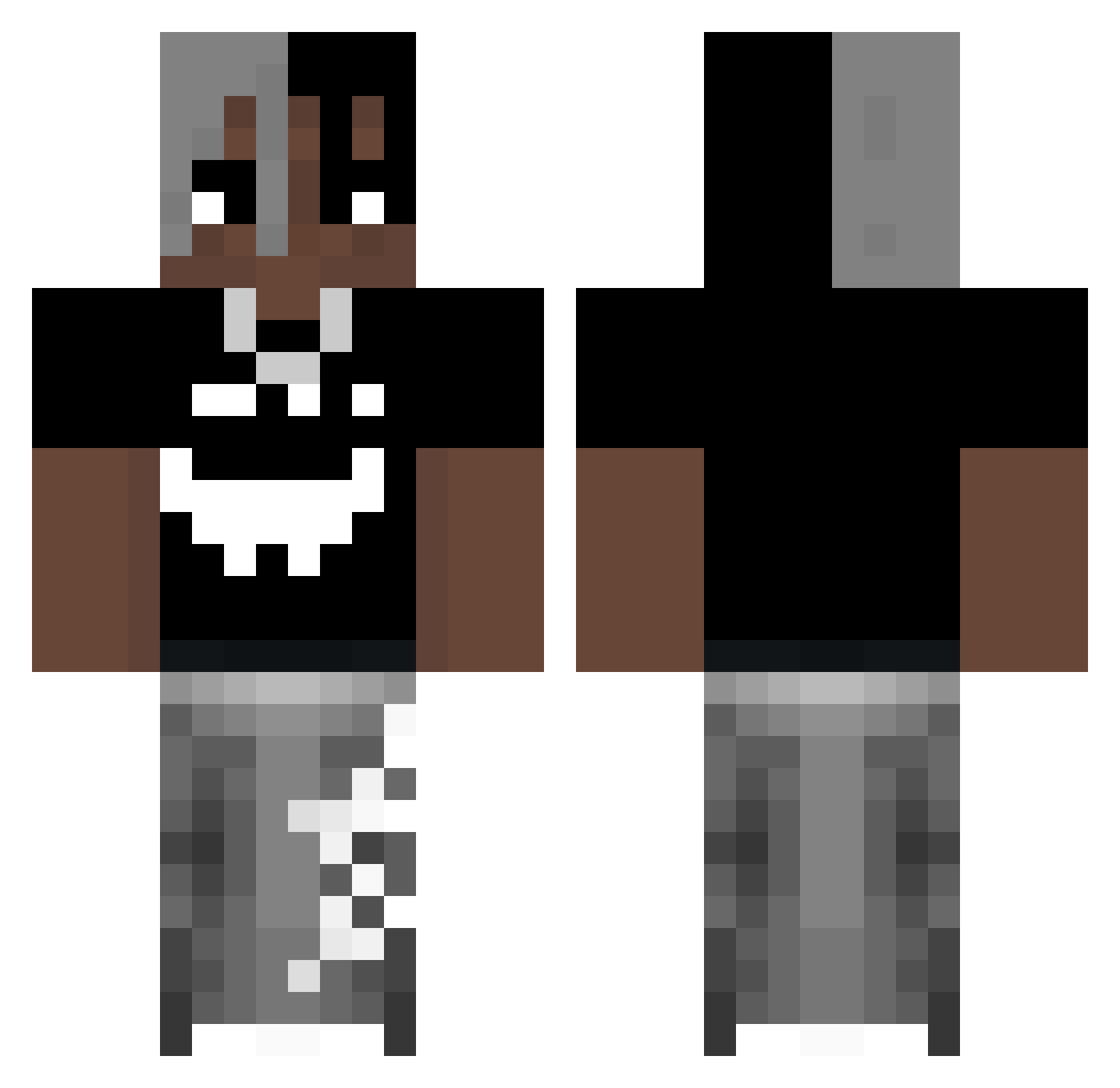 Sh00T_fr Minecraft skin, front and back view
