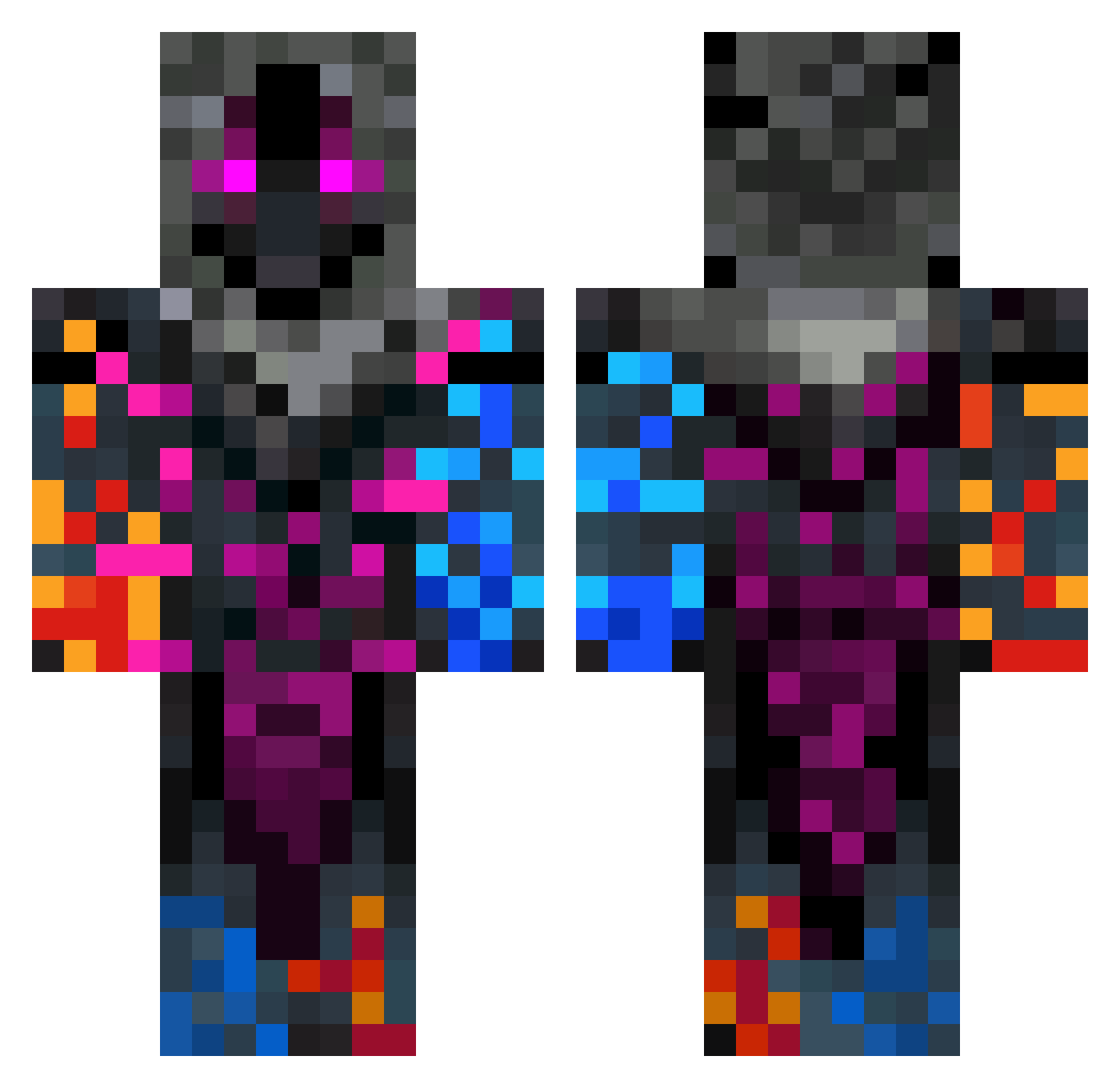 Multe_13 Minecraft skin, front and back view