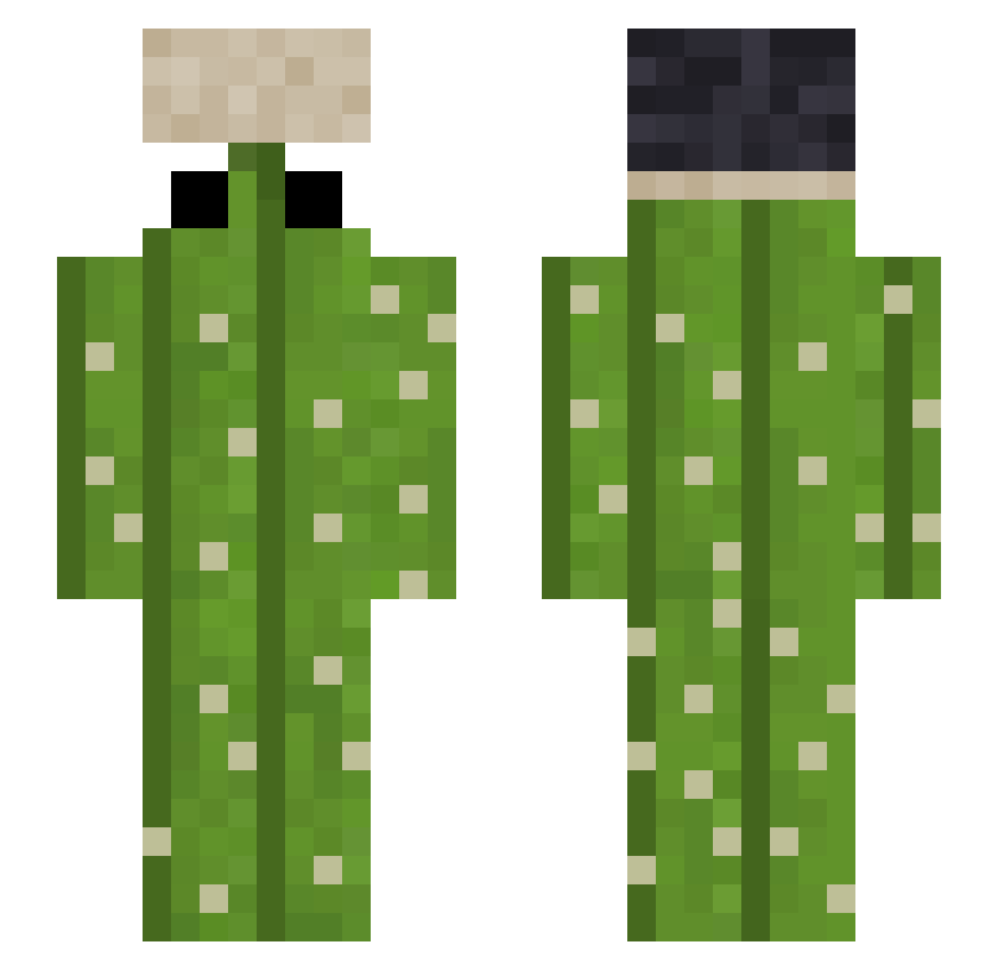 cuguliEymo Minecraft skin, front and back view
