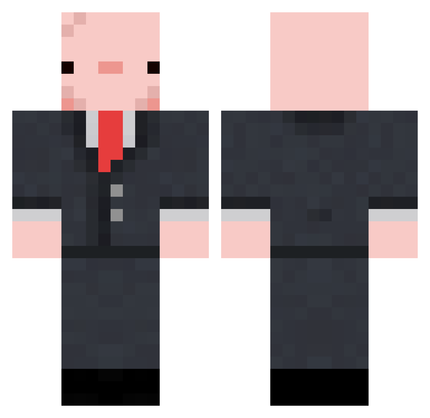 ItssLily Minecraft skin, front and back view