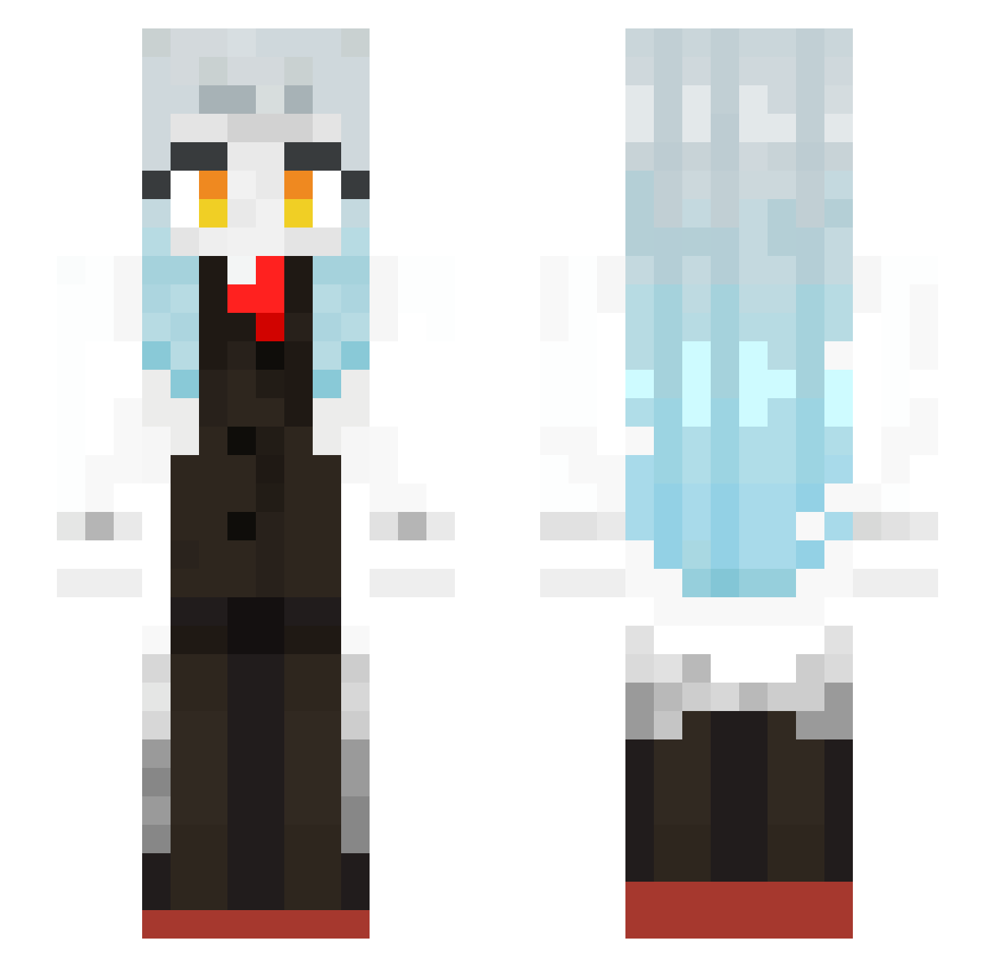 AAangela Minecraft skin, front and back view