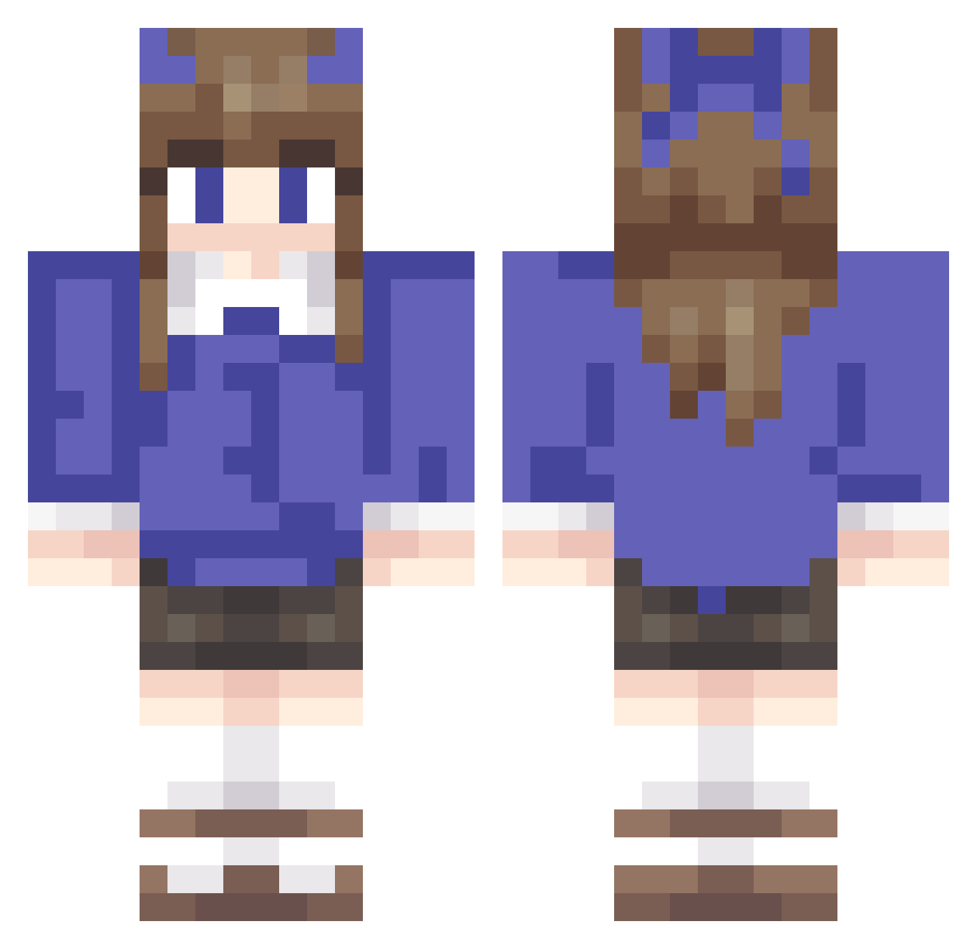 DEMONIOOOOOOO Minecraft skin, front and back view