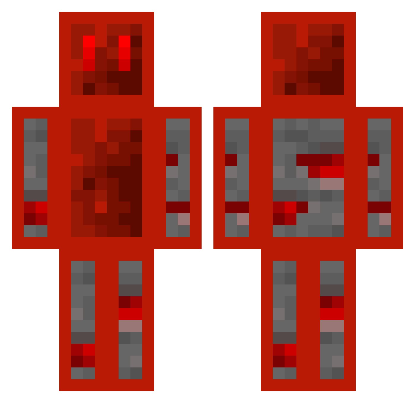 GuestAAAAAAAAAA Minecraft skin, front and back view