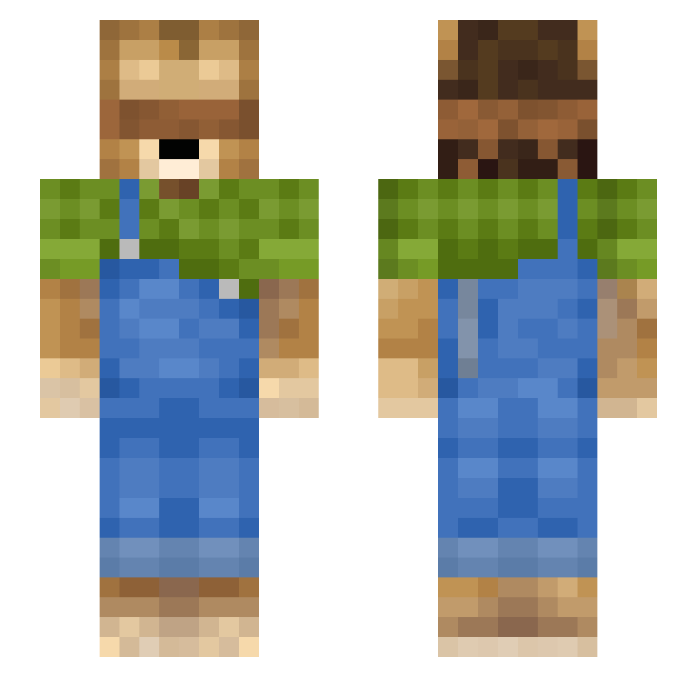 R1tzCpvp Minecraft skin, front and back view