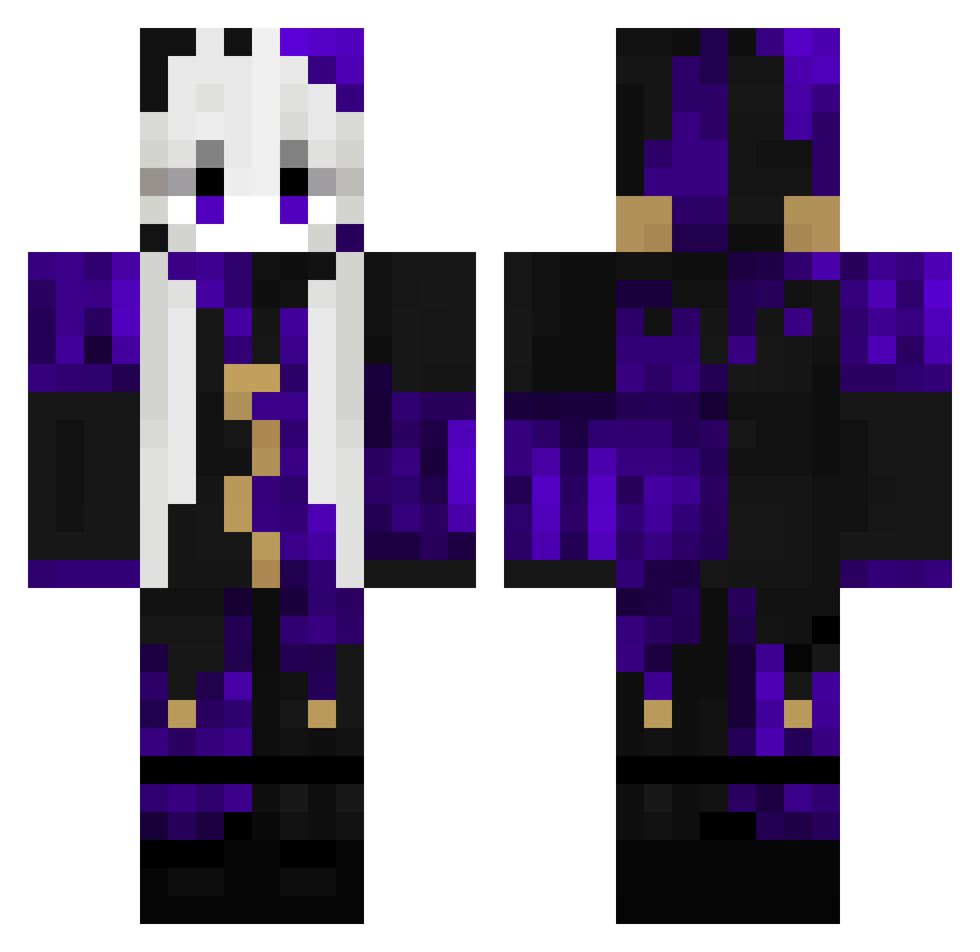 NoHaxJustButter_ Minecraft skin, front and back view