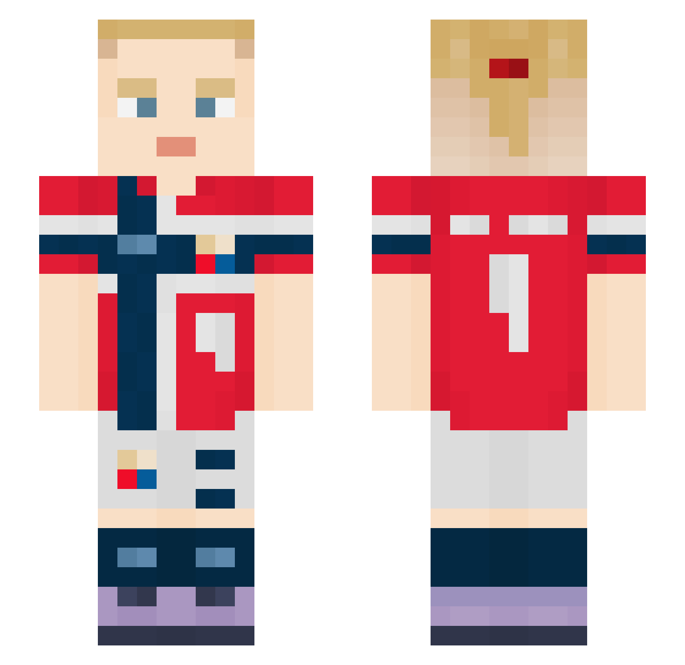 GhostlyFlame150 Minecraft skin, front and back view