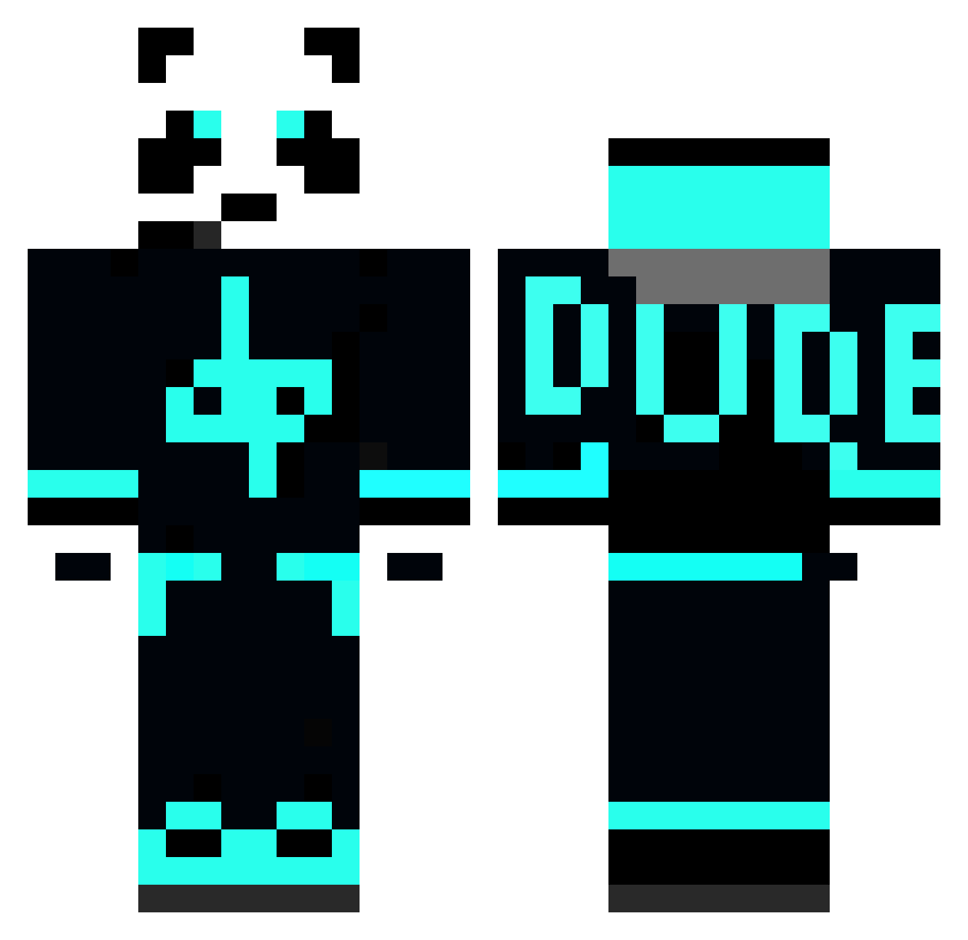 RedPotter66 Minecraft skin, front and back view