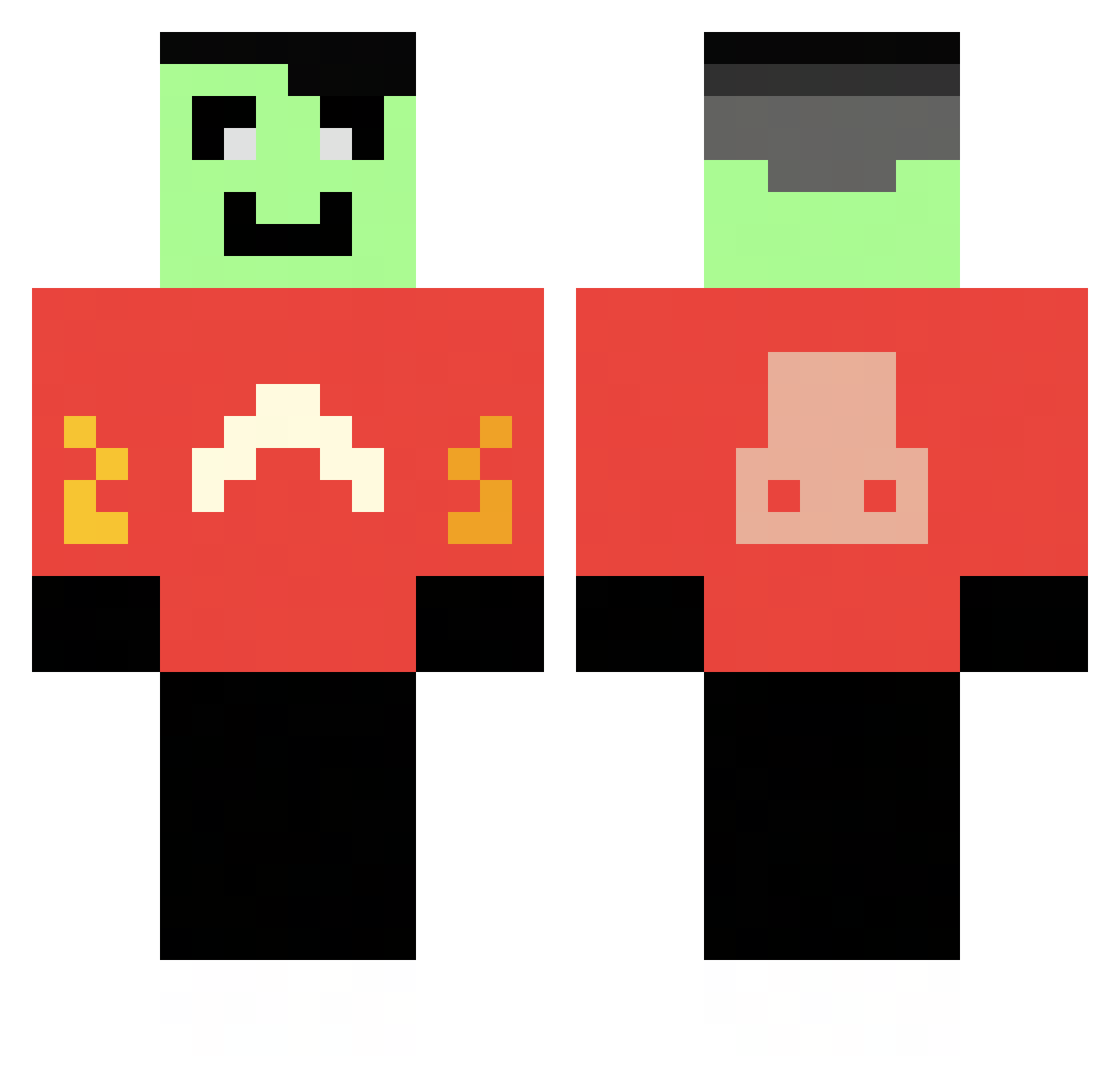 KatliAmciMyron Minecraft skin, front and back view