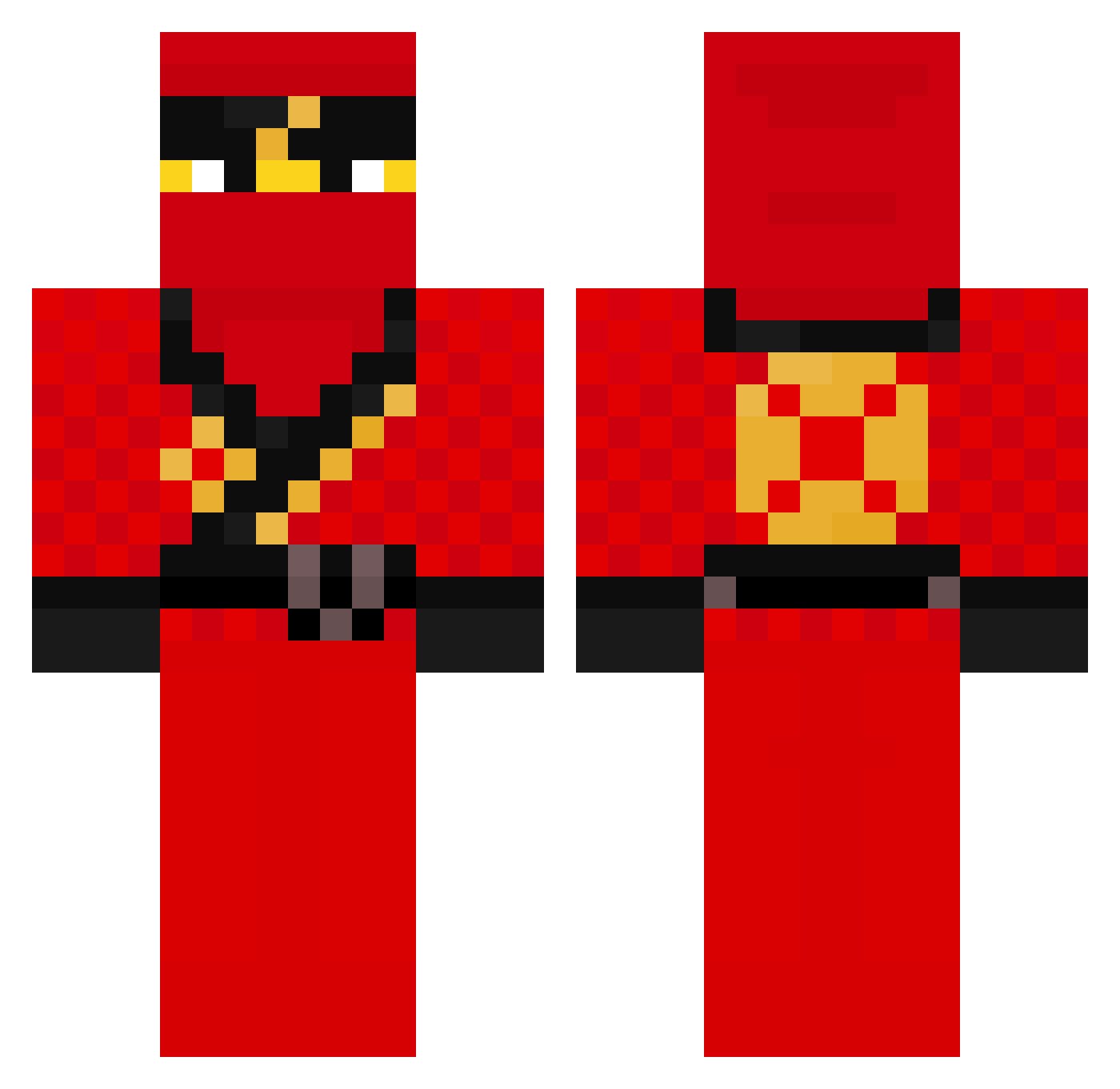Saieshmoo Minecraft skin, front and back view