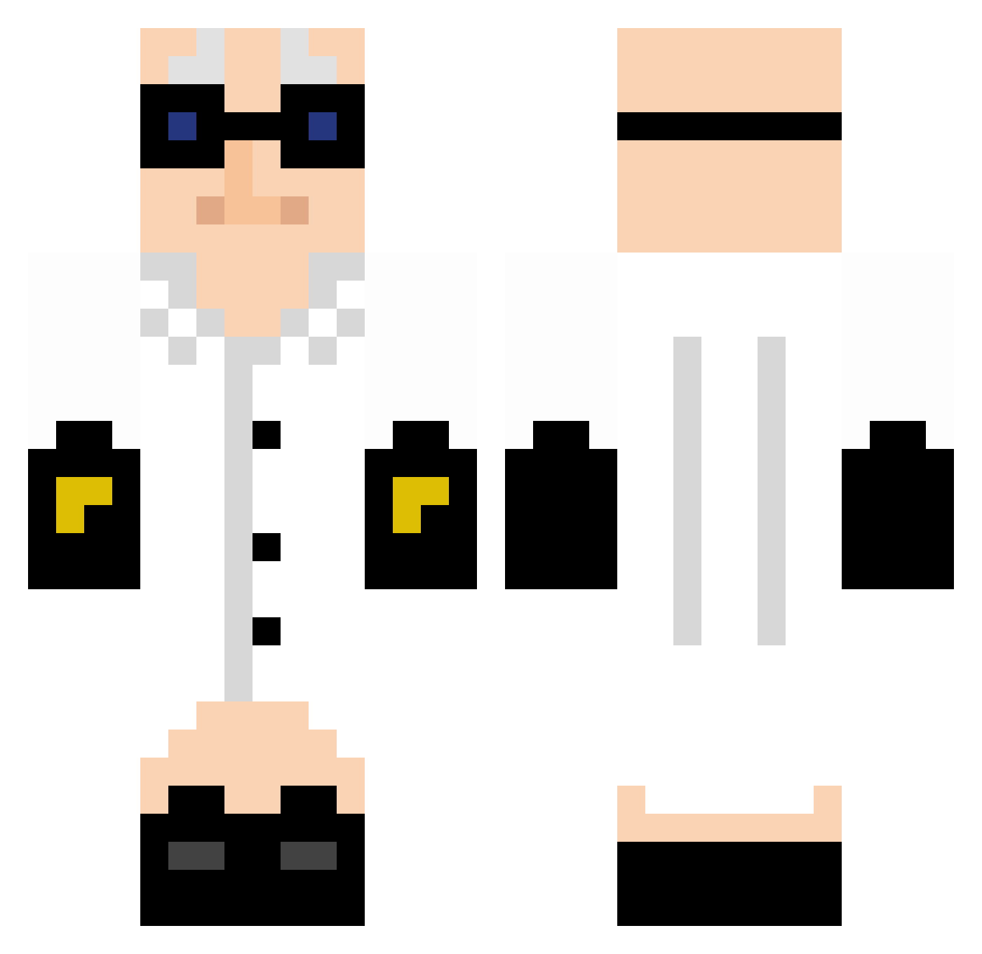 capt_Cancer Minecraft skin, front and back view