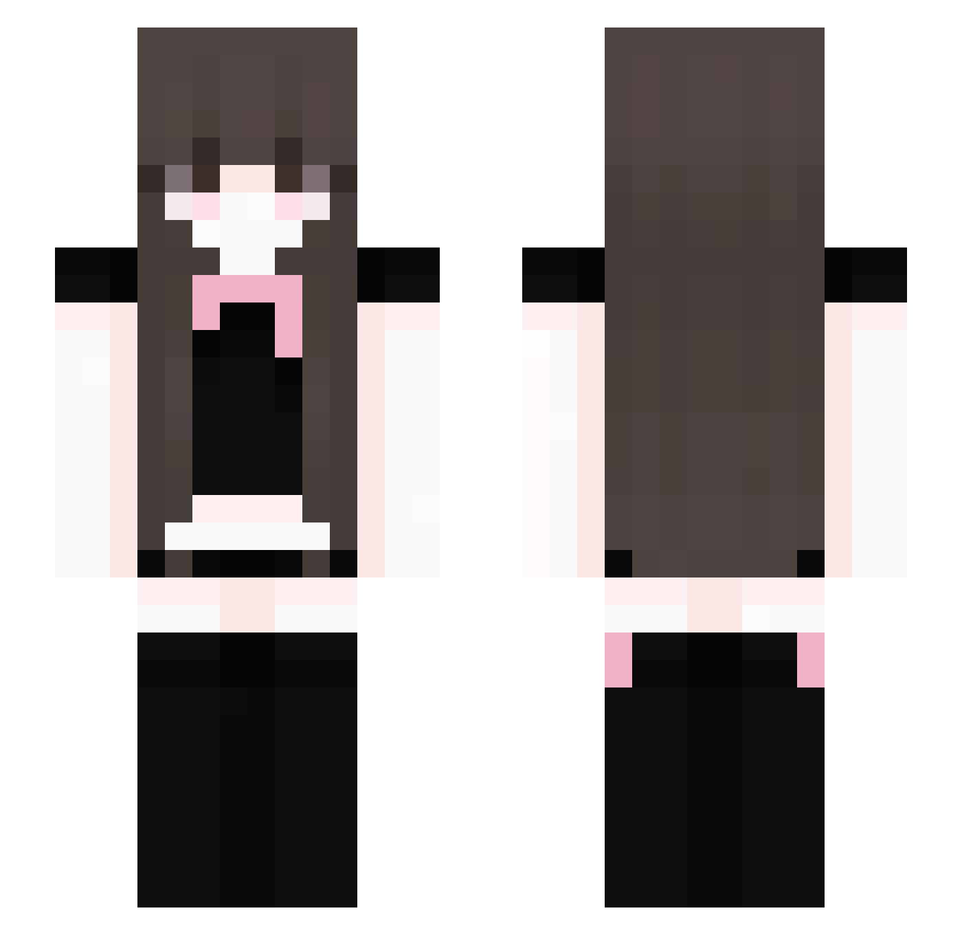 ohLucie Minecraft skin, front and back view