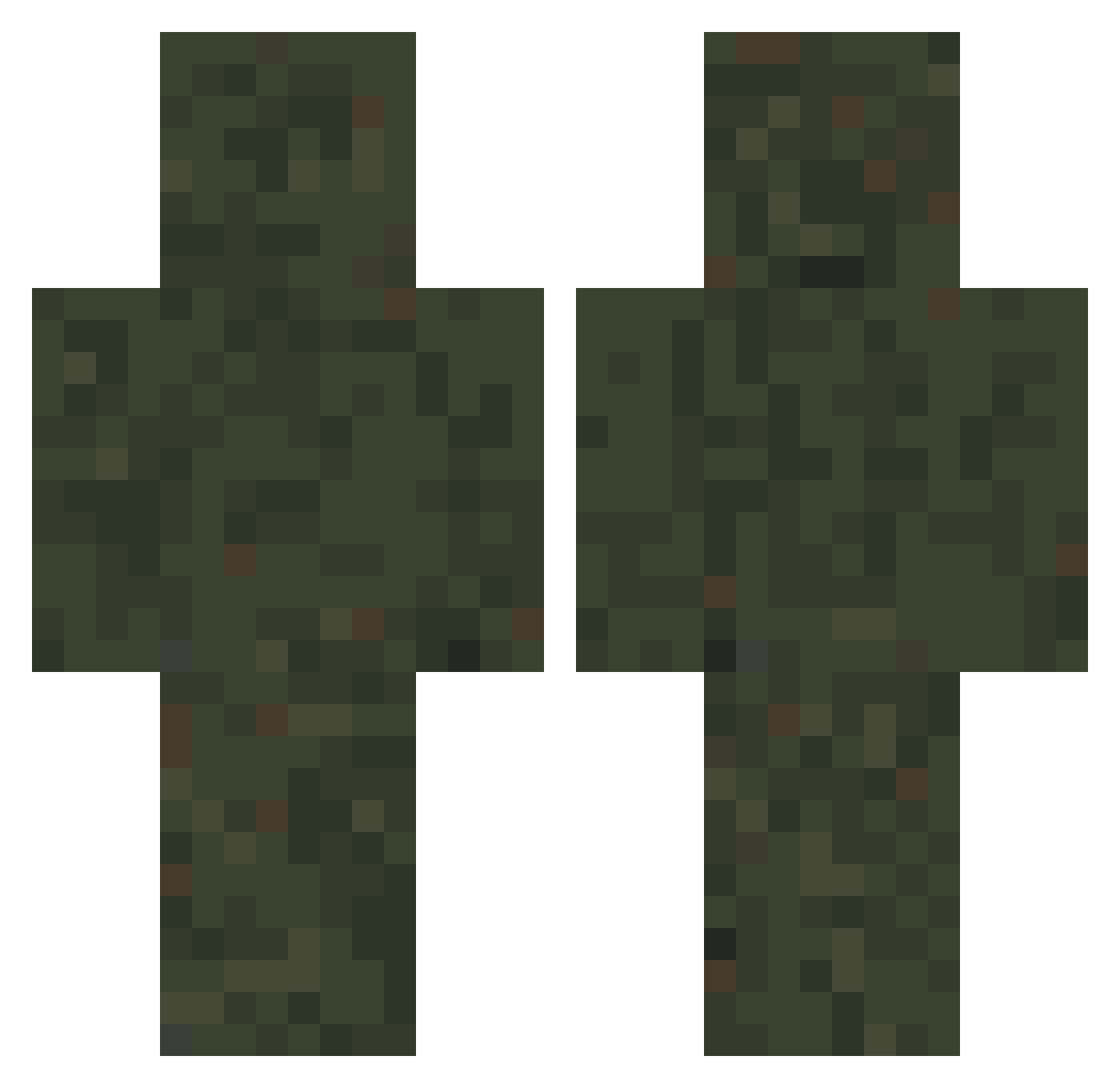 SamelPlayer256 Minecraft skin, front and back view