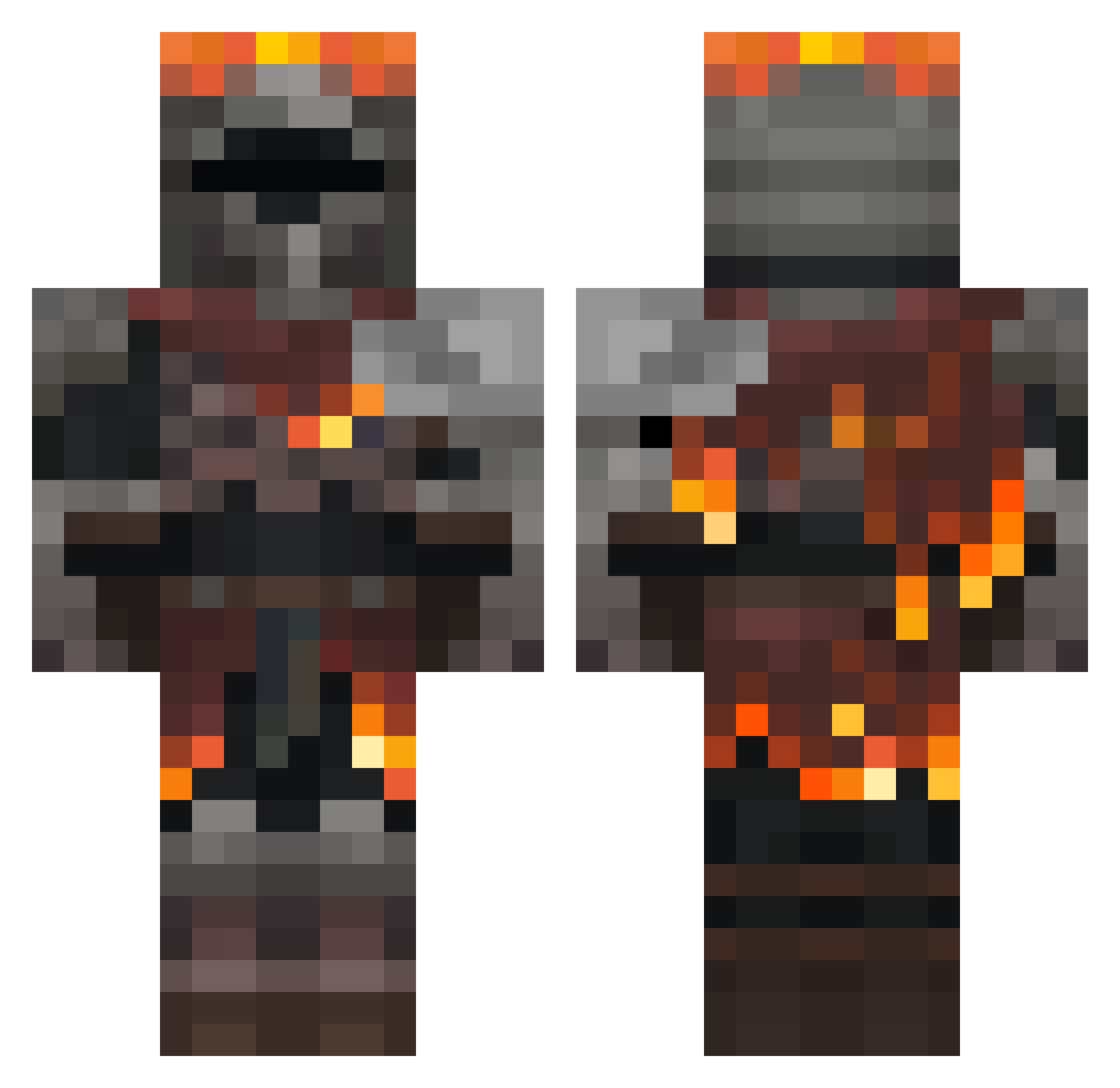 SlaveKnightGael0 Minecraft skin, front and back view