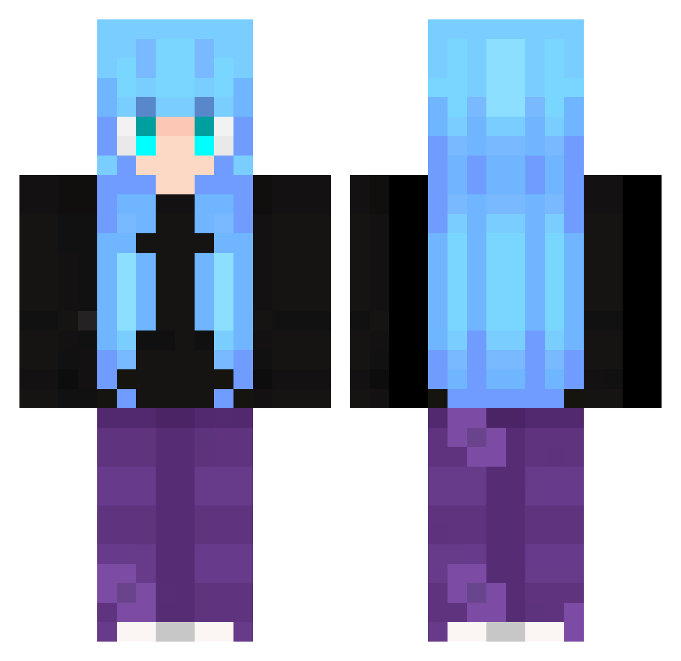 Minecraftbro414 Minecraft skin, front and back view