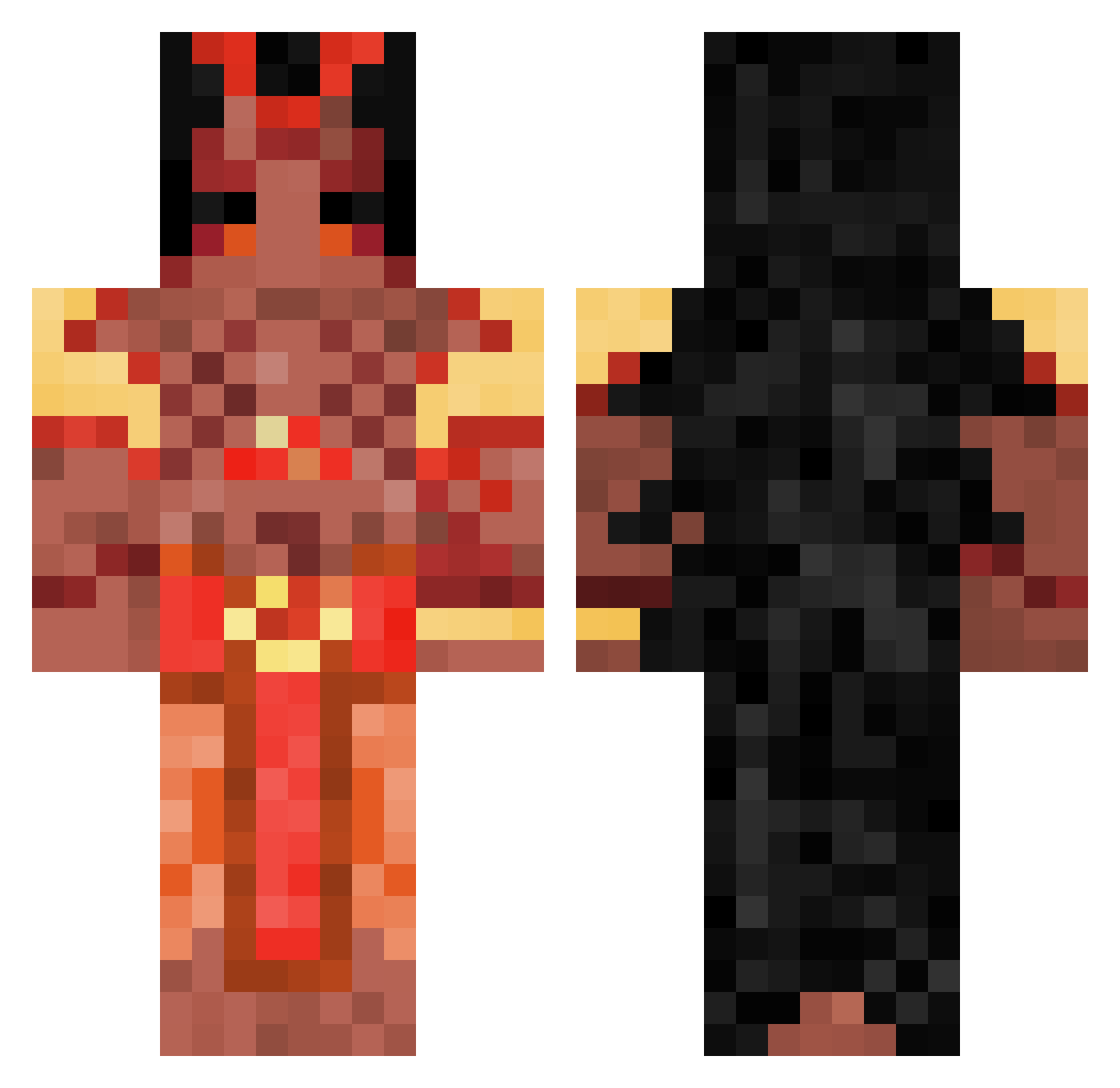 IAM0o Minecraft skin, front and back view