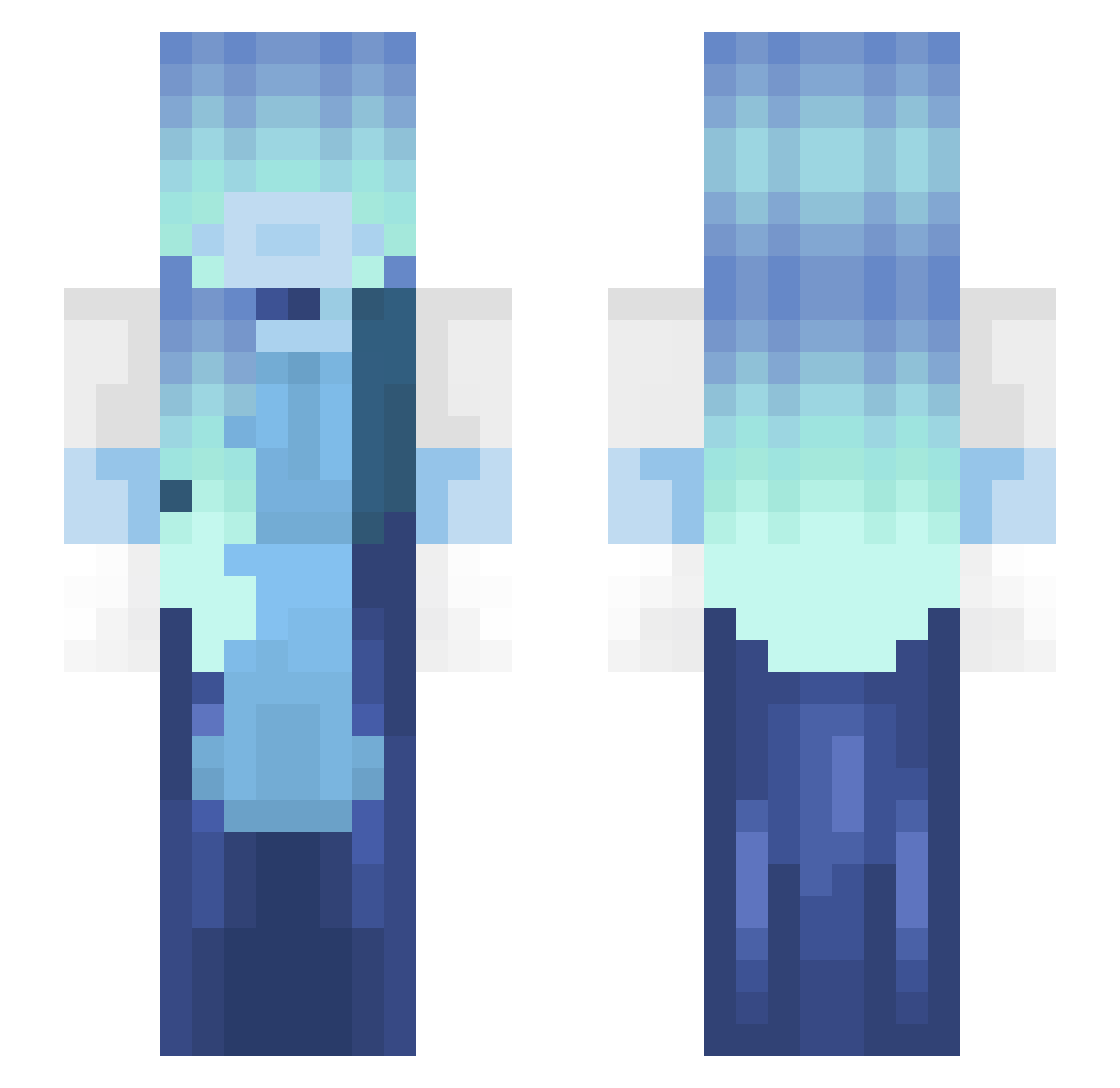 Hawke01 Minecraft skin, front and back view