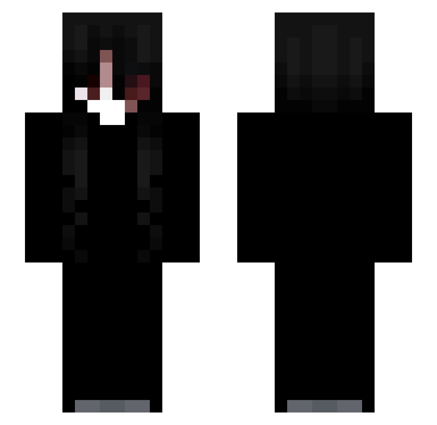 shelaye Minecraft skin, front and back view