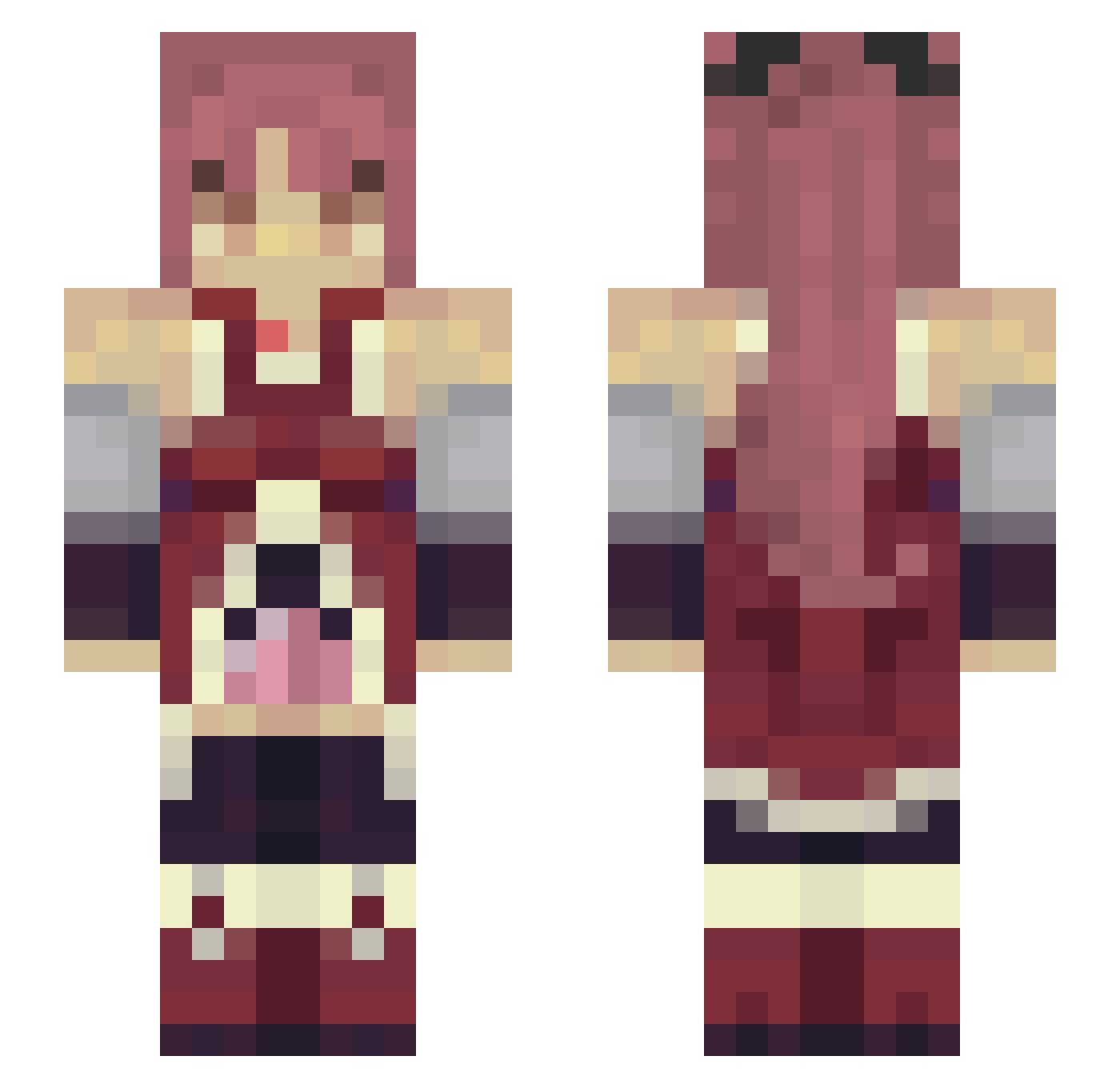 __Orbit_ Minecraft skin, front and back view