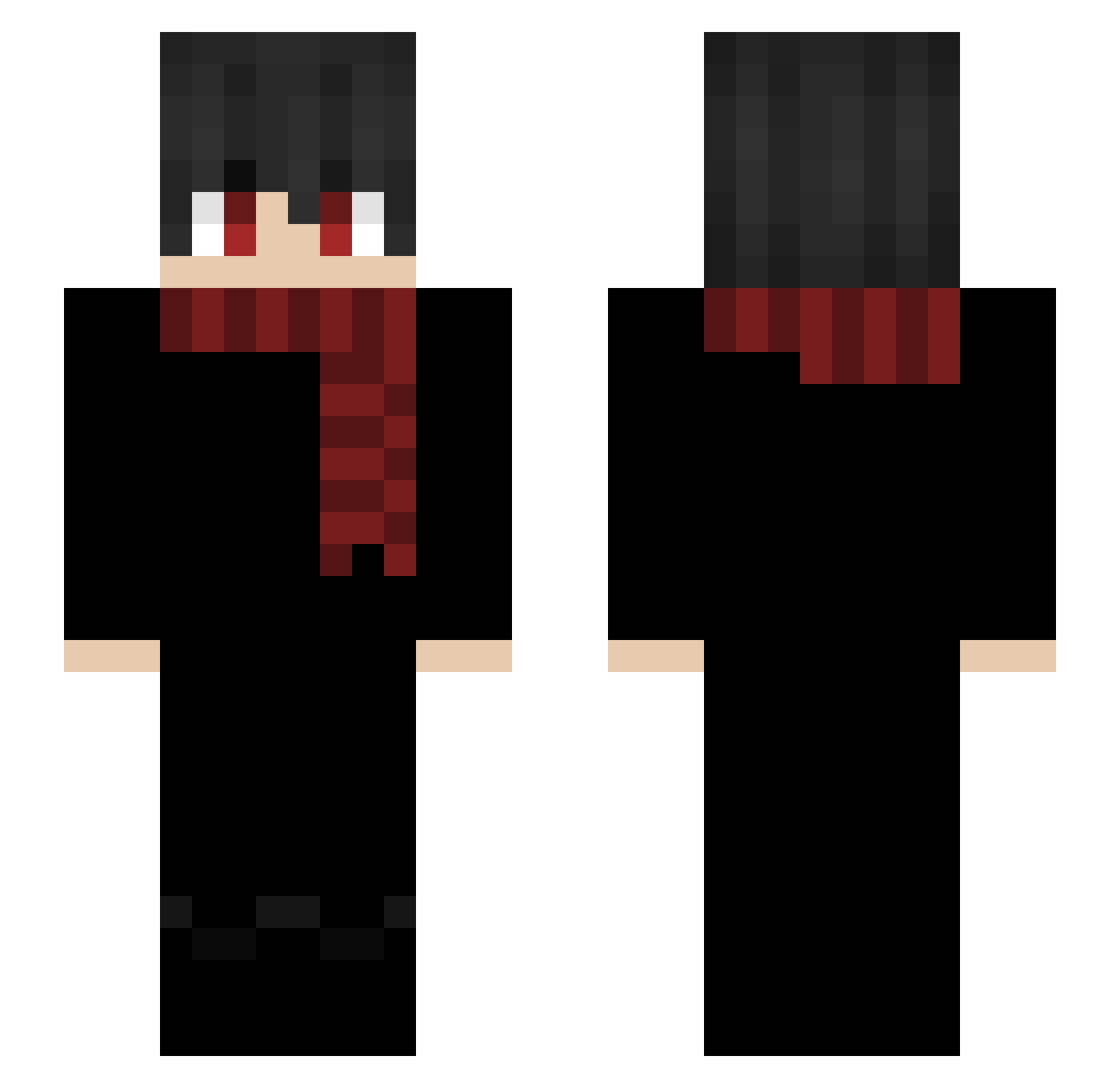 incident_ Minecraft skin, front and back view