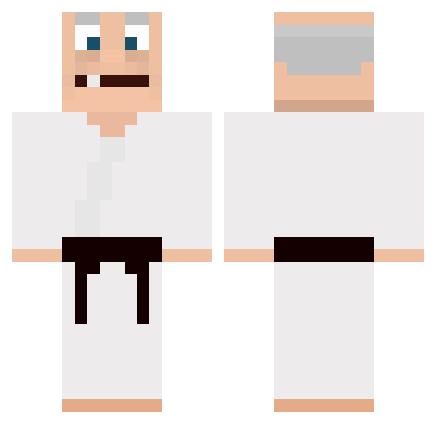 Jakob_Meh Minecraft skin, front and back view