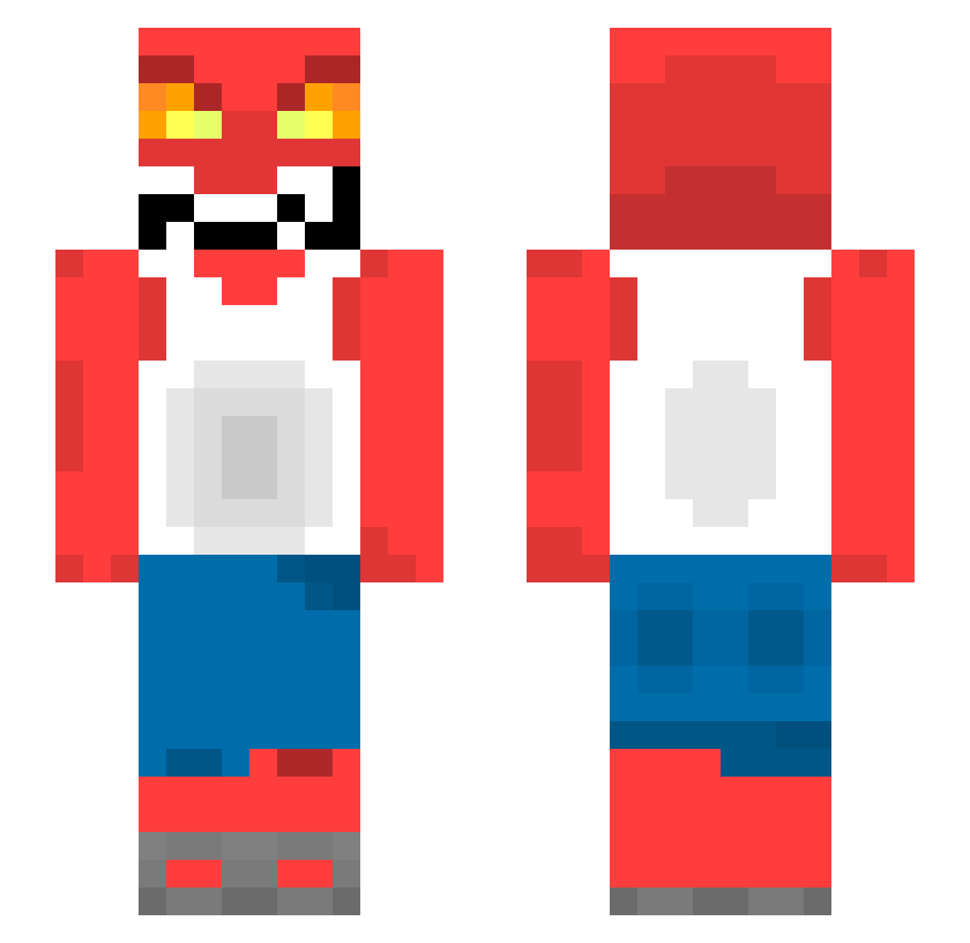 FragGer_52 Minecraft skin, front and back view